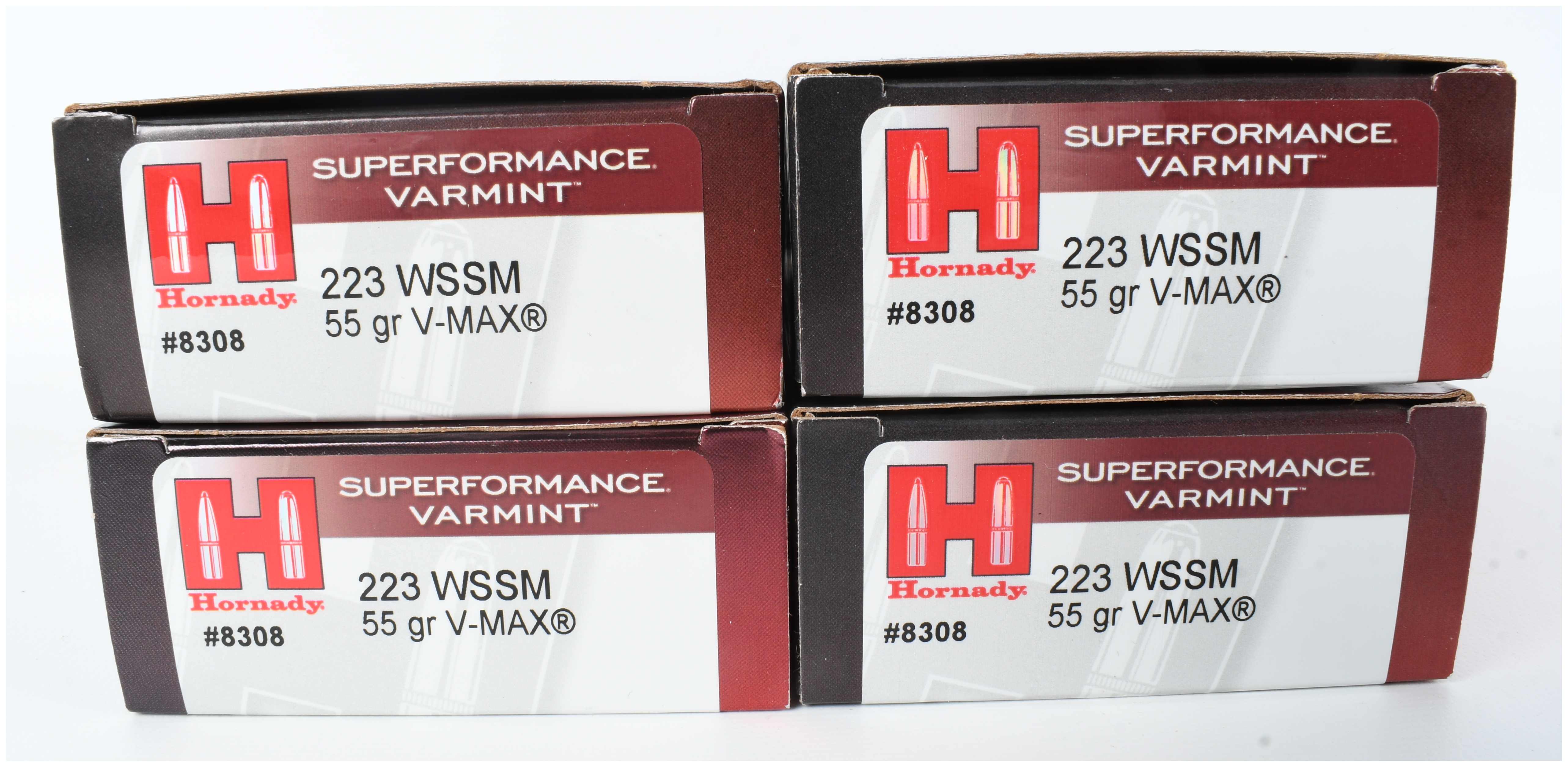 Hornady Superperformance Varmint Ammunition .223 WSSM 55 Grain V-MAX Lot of 80 Rounds