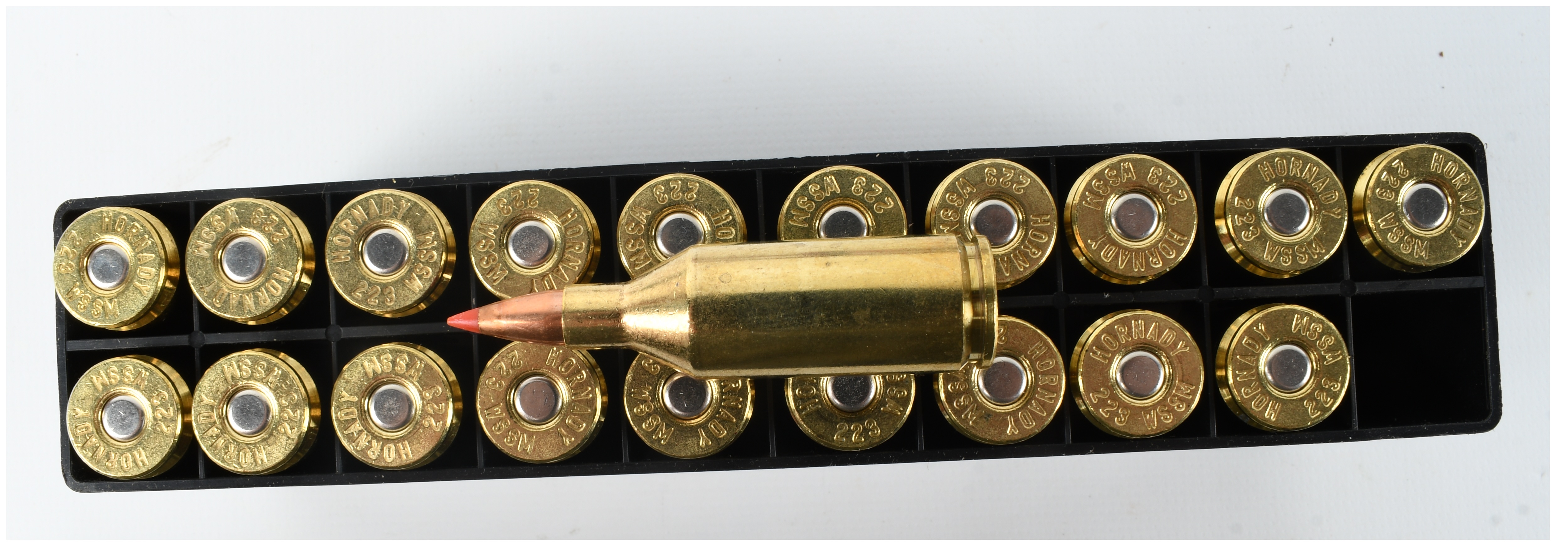 Hornady Superperformance Varmint Ammunition .223 WSSM 55 Grain V-MAX Lot of 80 Rounds