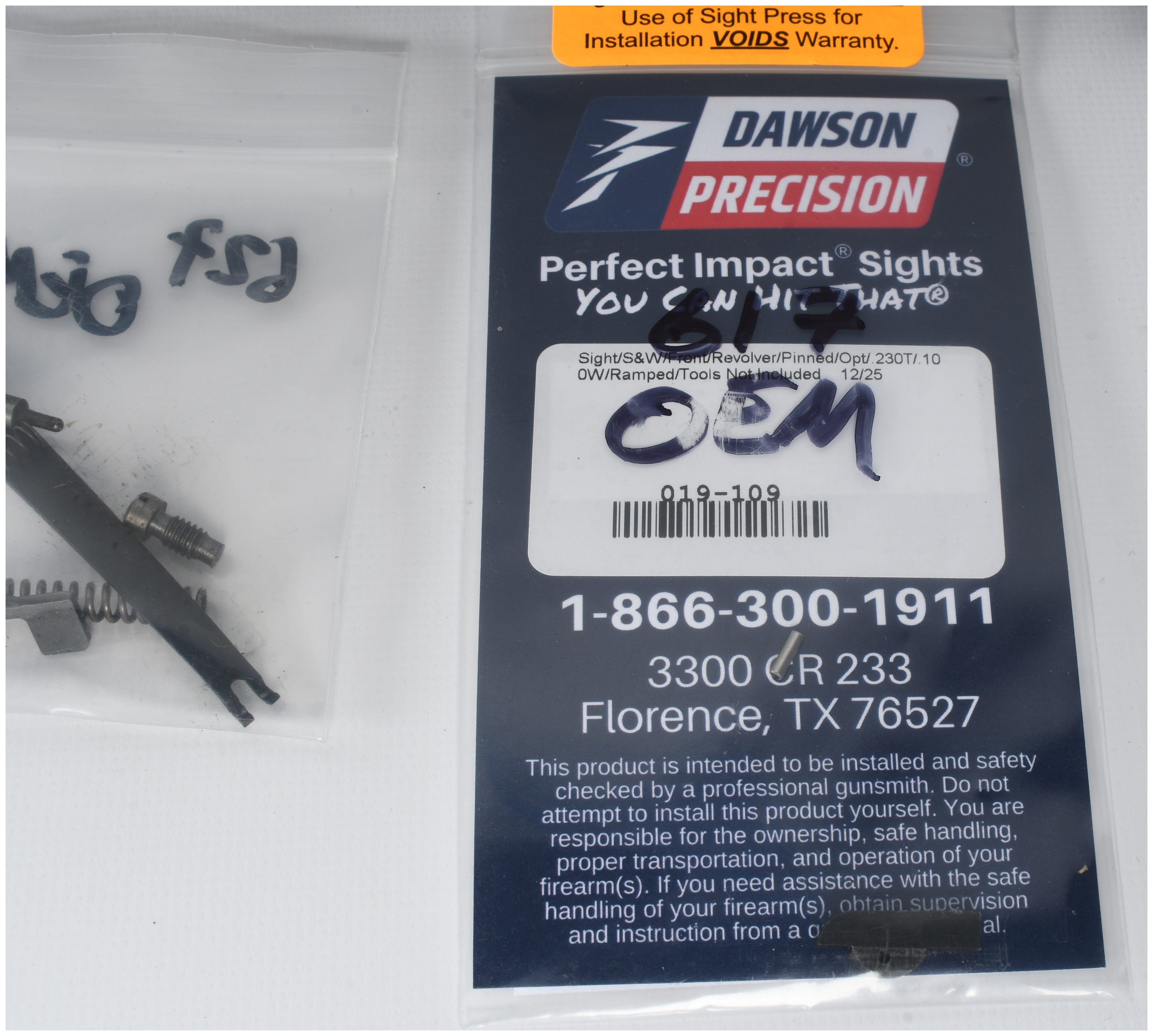 A Collection of 6 Smith & Wesson Revolver Parts and Accessories