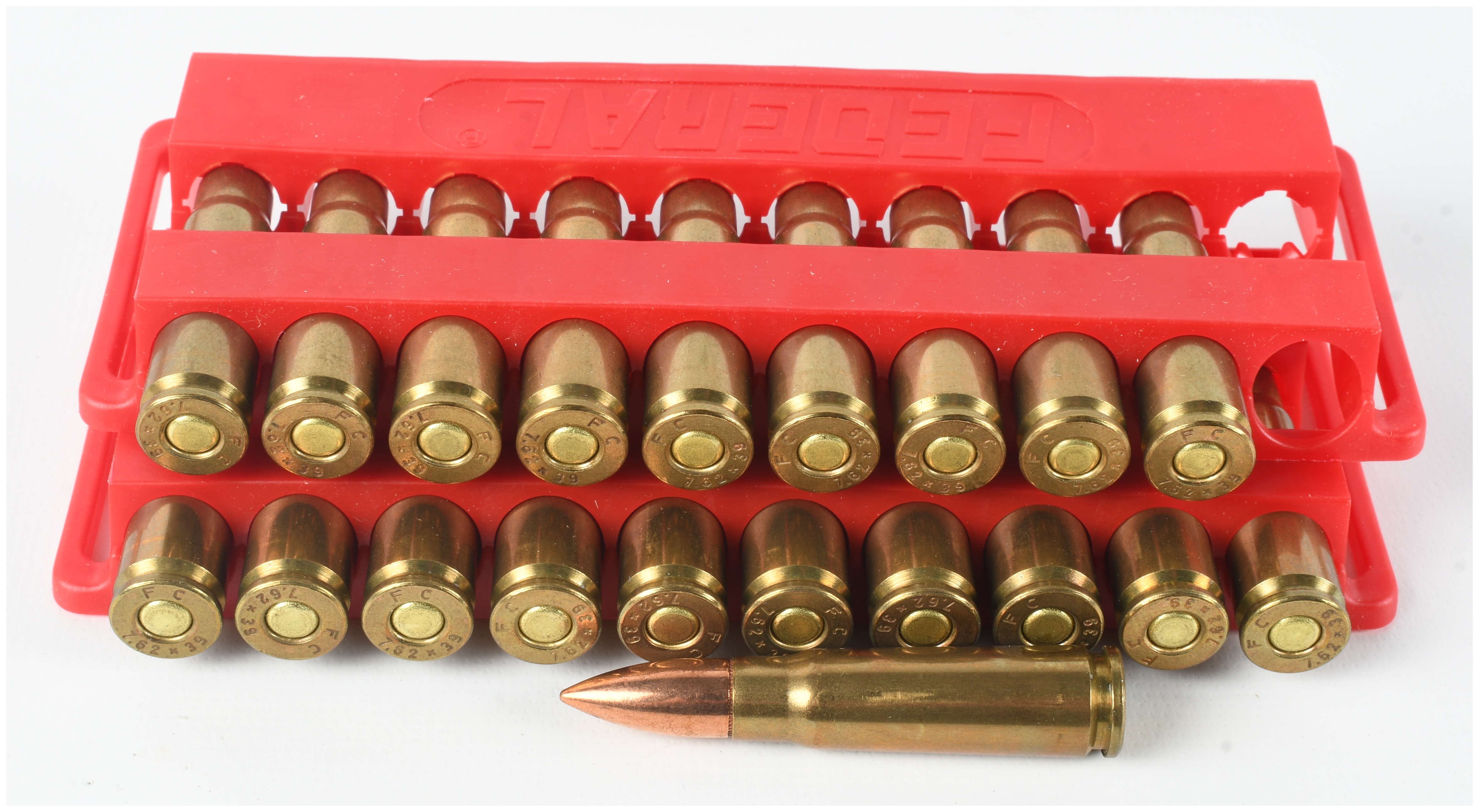 A Lot of 100 Rounds Federal American Eagle Rifle Ammunition 7.62x39mm Soviet