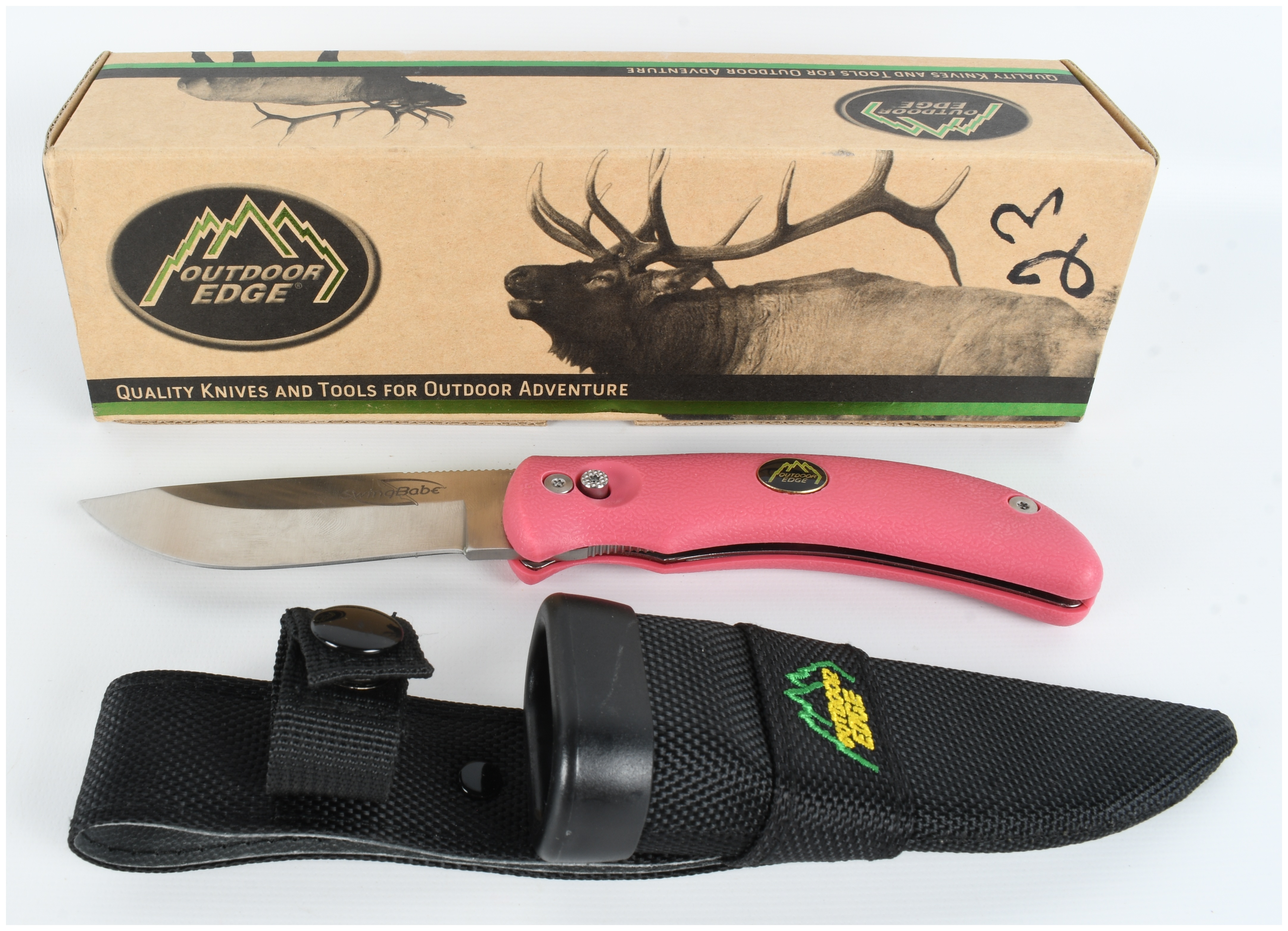 Outdoor Edge SwingBabe Rotating Double Blade Hunting Knife with 3.6 Inch Blade