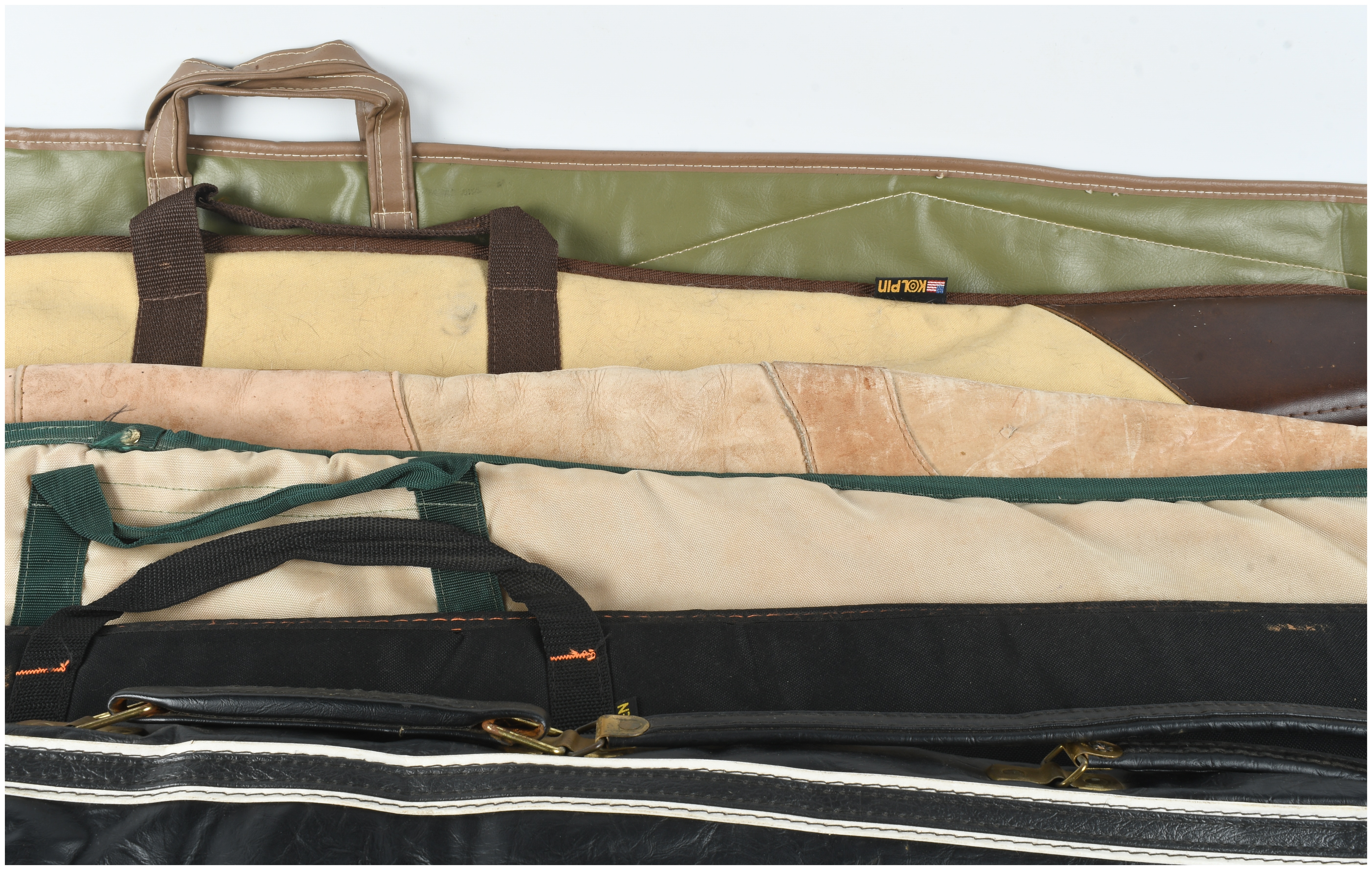 A Collection of Six Assorted Soft Long Gun Cases Including Kolpin