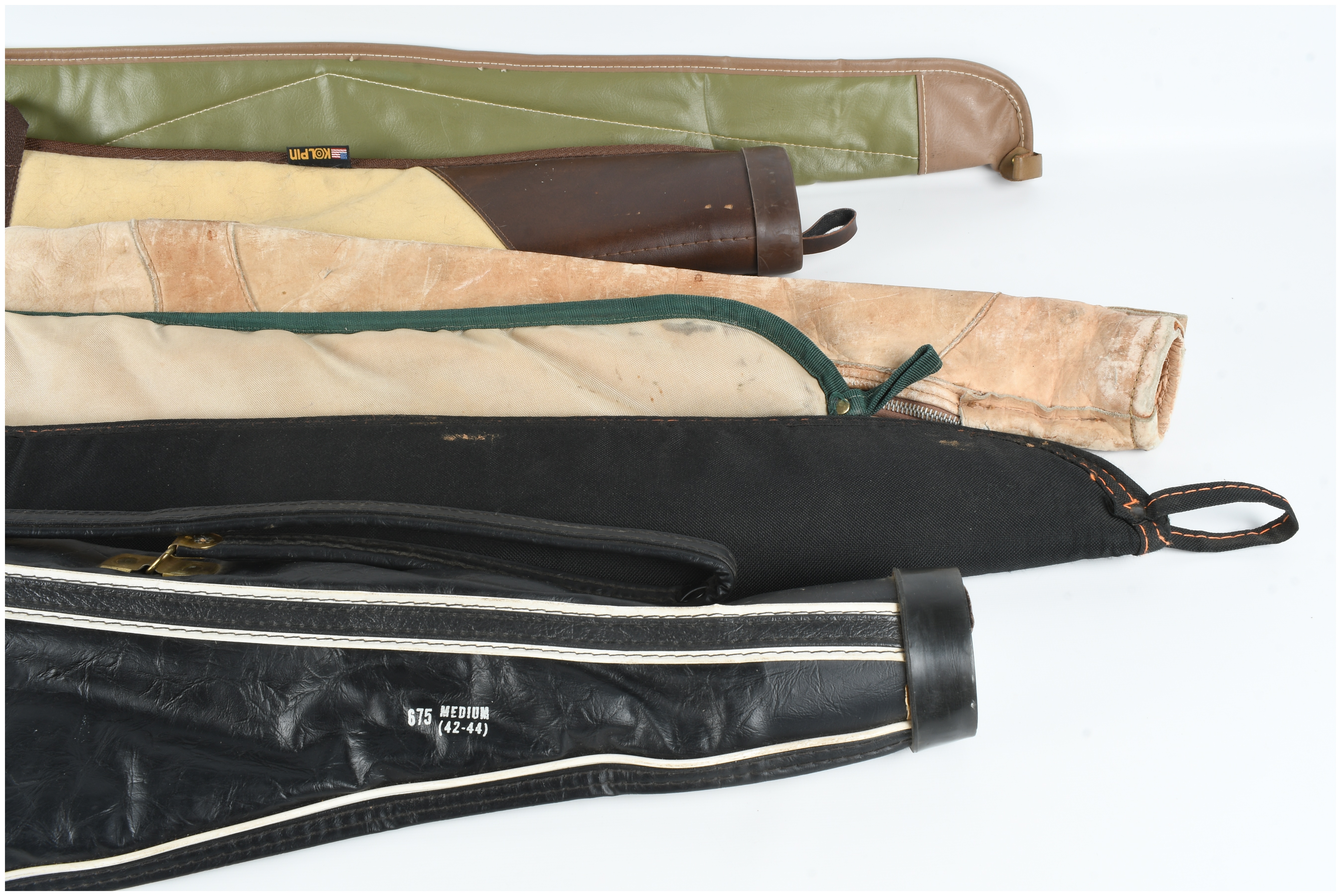 A Collection of Six Assorted Soft Long Gun Cases Including Kolpin