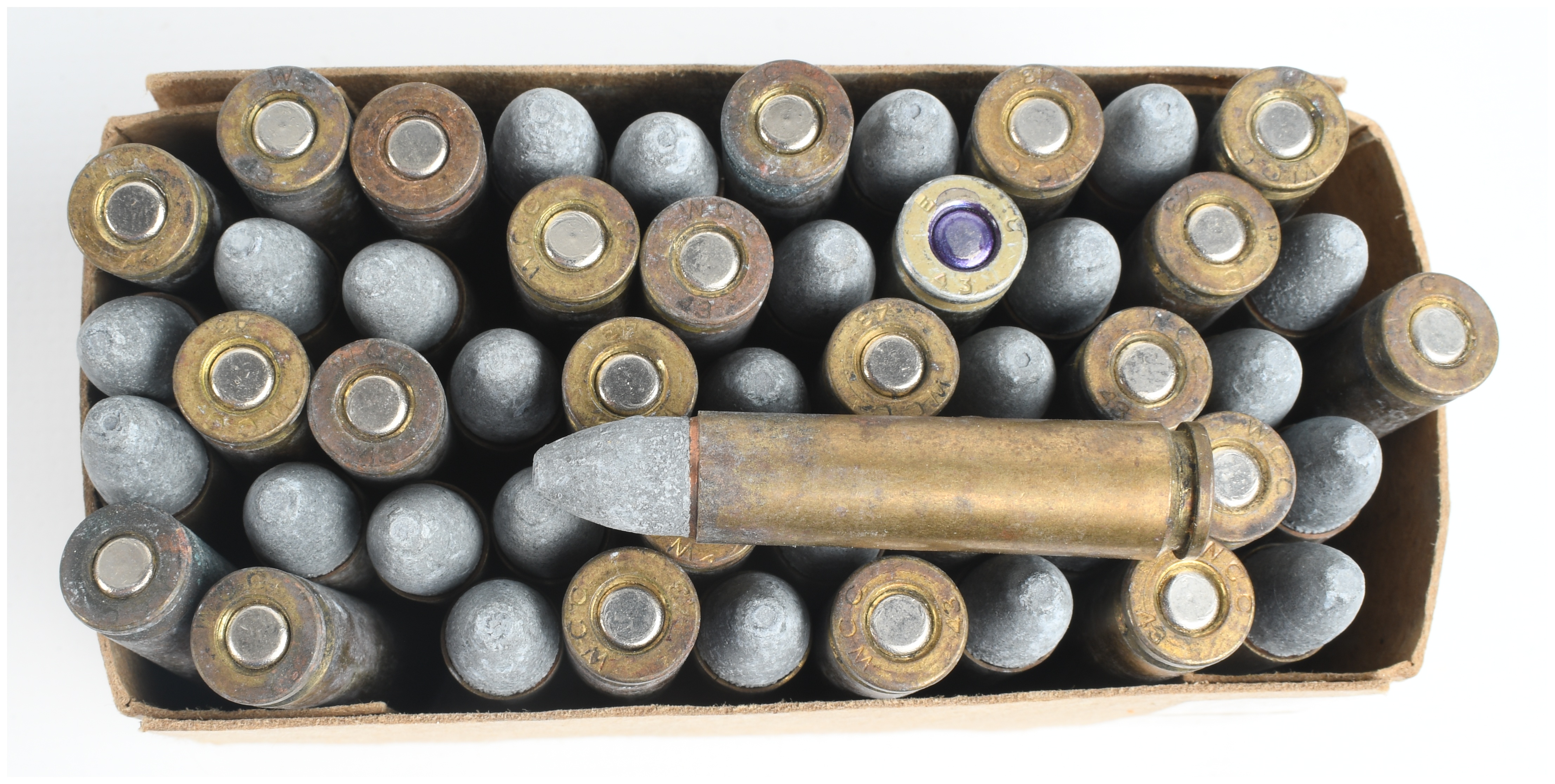 A Lot of 175 Rounds of Winchester and Western .30 Carbine Centerfire Ammunition in Four Vintage Boxes