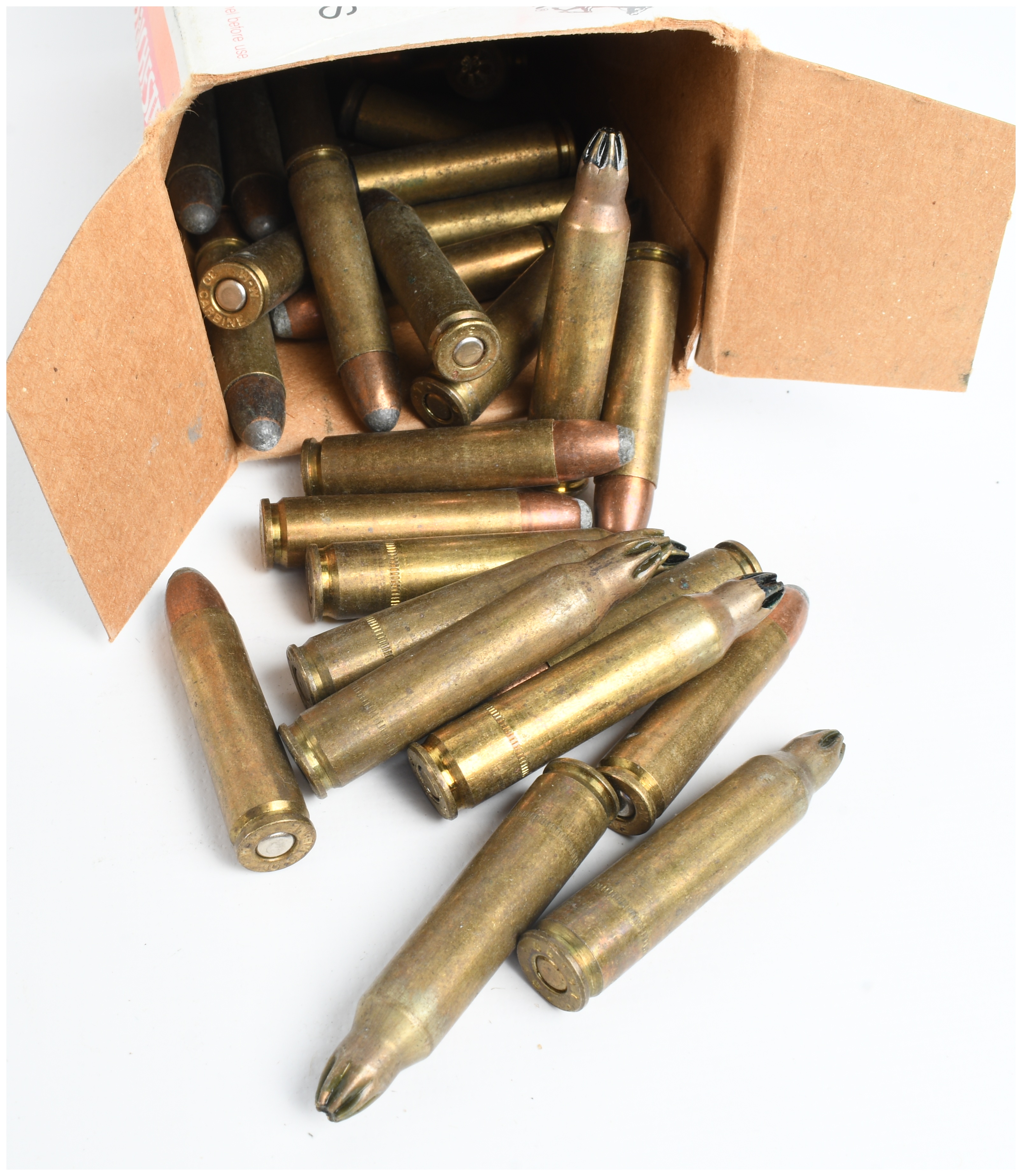 A Lot of 175 Rounds of Winchester and Western .30 Carbine Centerfire Ammunition in Four Vintage Boxes