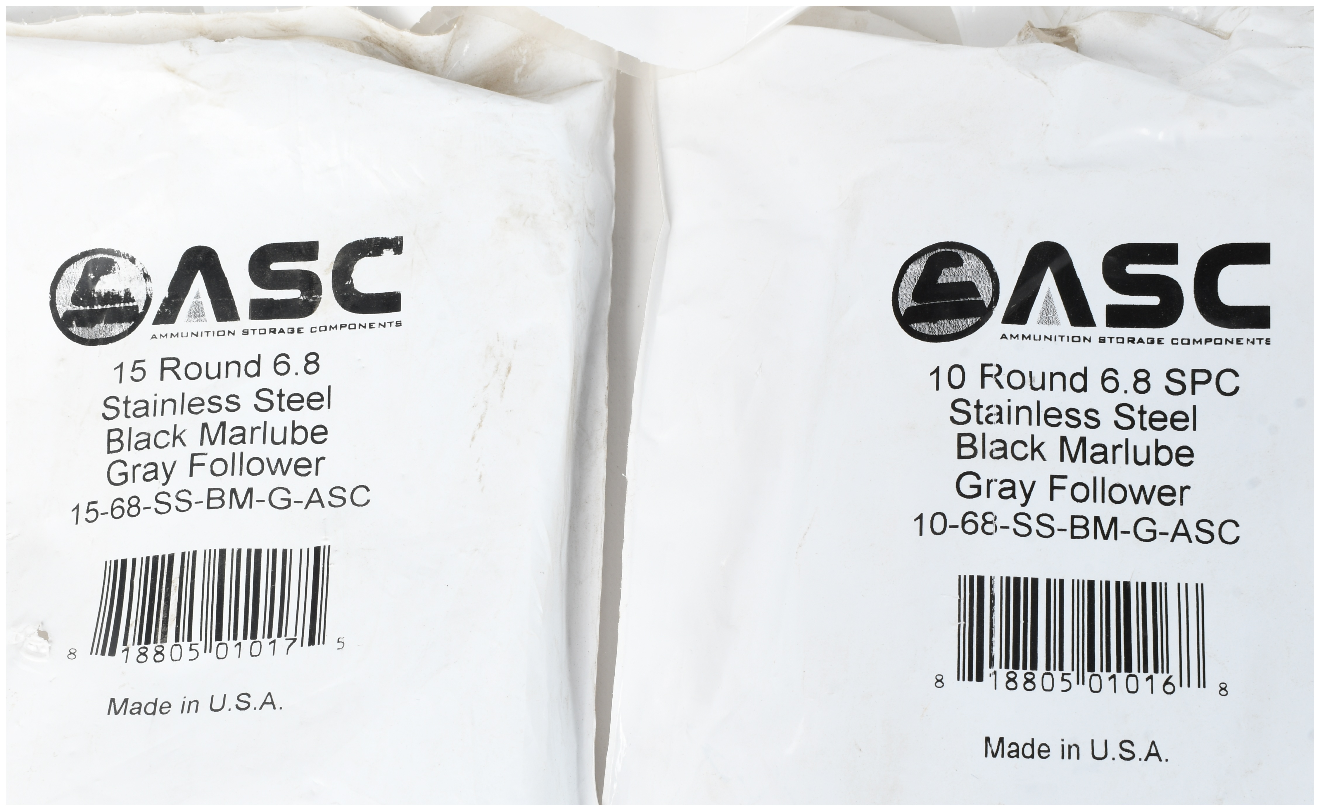 A Lot of 5 Ammunition Storage Components 6.8 SPC Stainless Steel Magazines