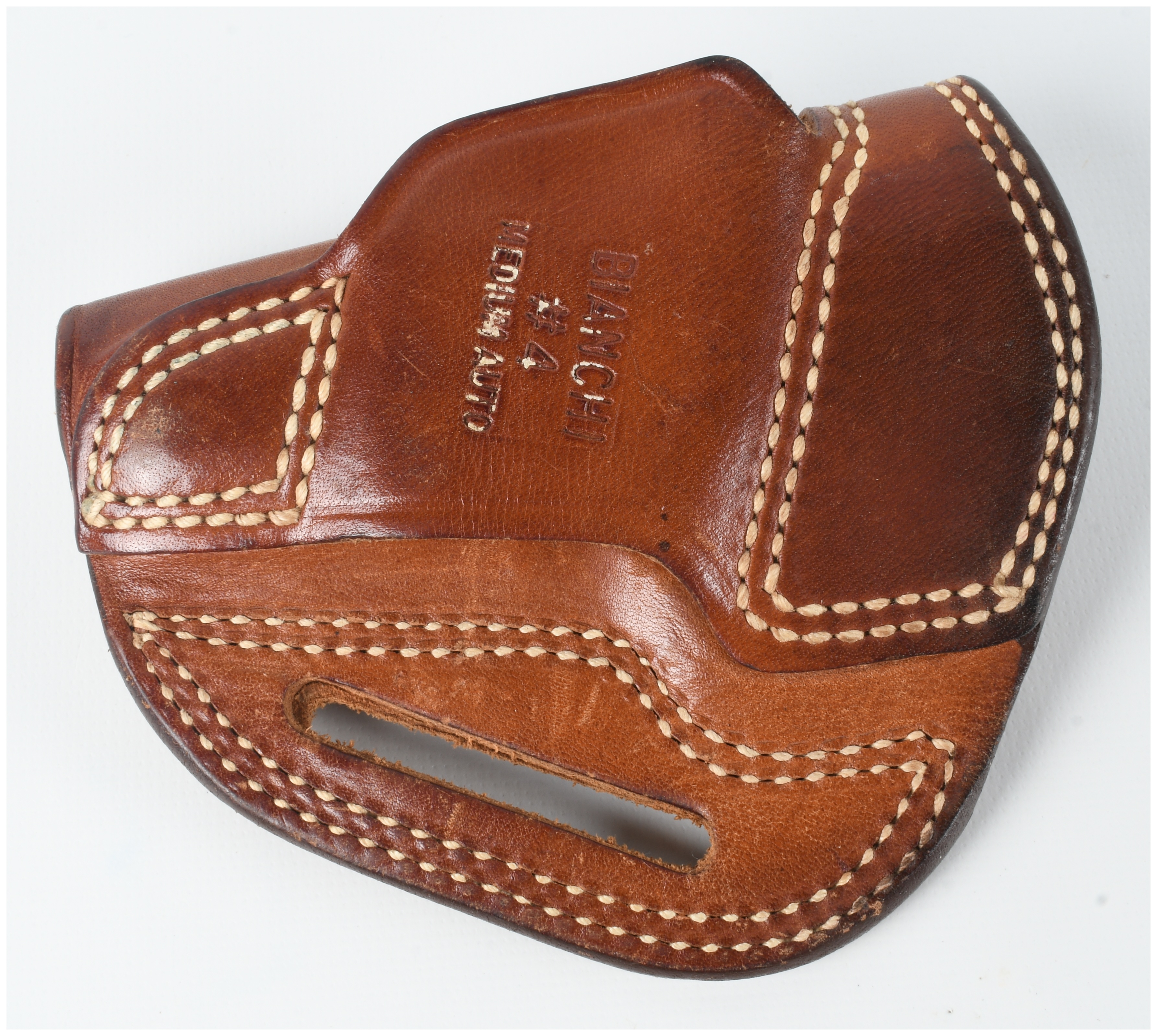 A Pair of Safariland Model 530 and Bianchi Number 4 Leather Holsters for Colt Government and Medium Auto