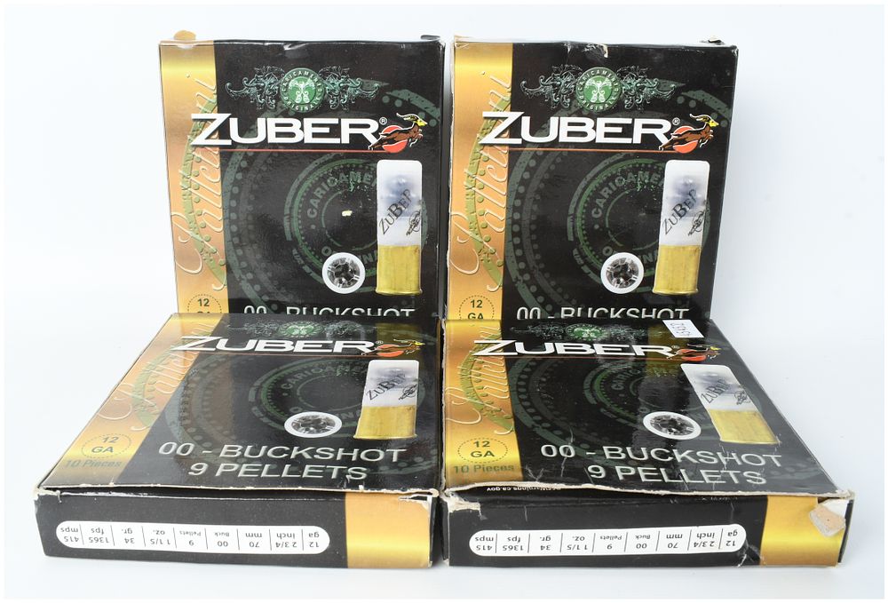 Lot 331: Zuber 00 Buckshot Ammunition 12 Gauge