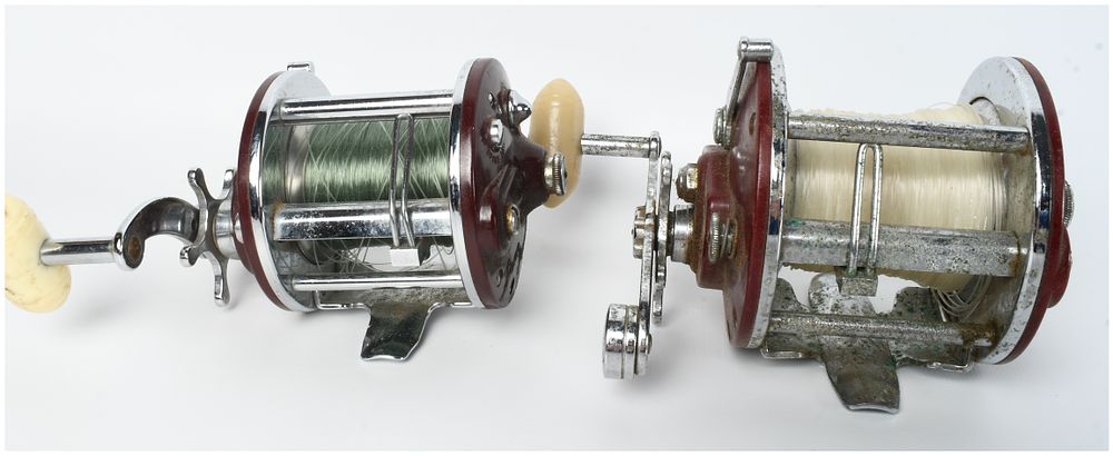 Lot 335: Two Vintage Penn Salt Water Conventional Level Wind Fishing Reels, Models No. 209 and No. 9