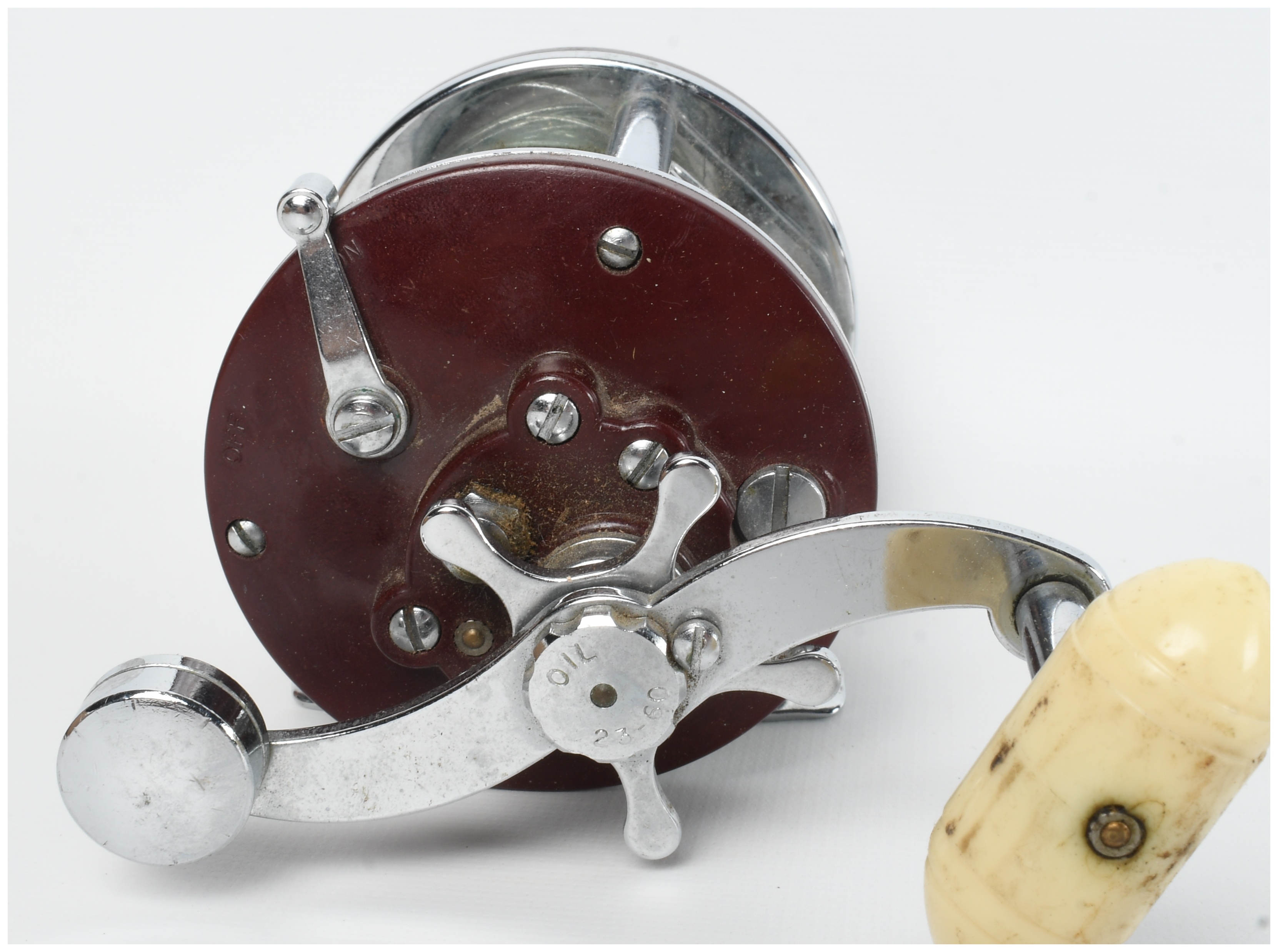 Two Vintage Penn Salt Water Conventional Level Wind Fishing Reels, Models No. 209 and No. 9