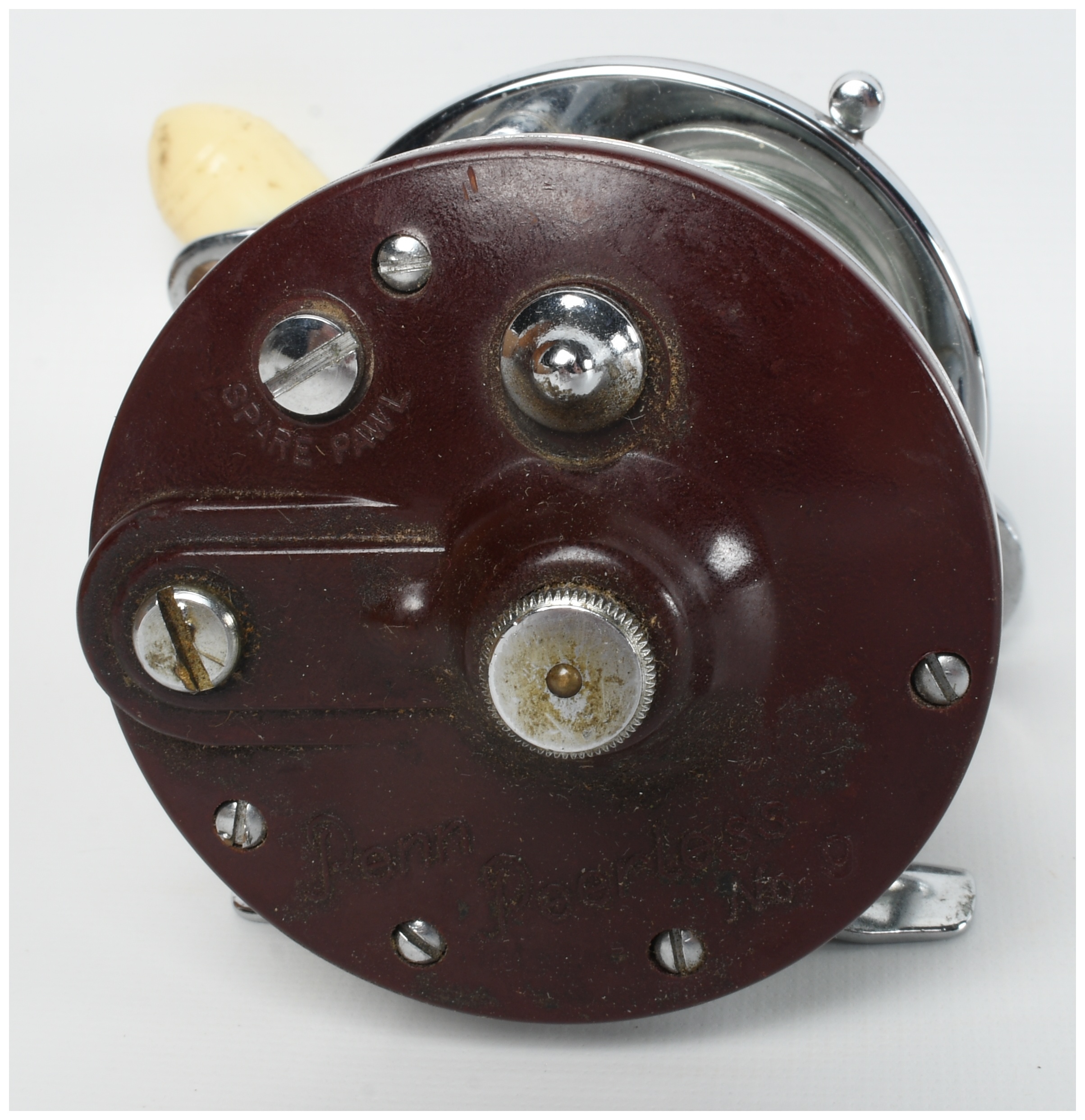 Two Vintage Penn Salt Water Conventional Level Wind Fishing Reels, Models No. 209 and No. 9
