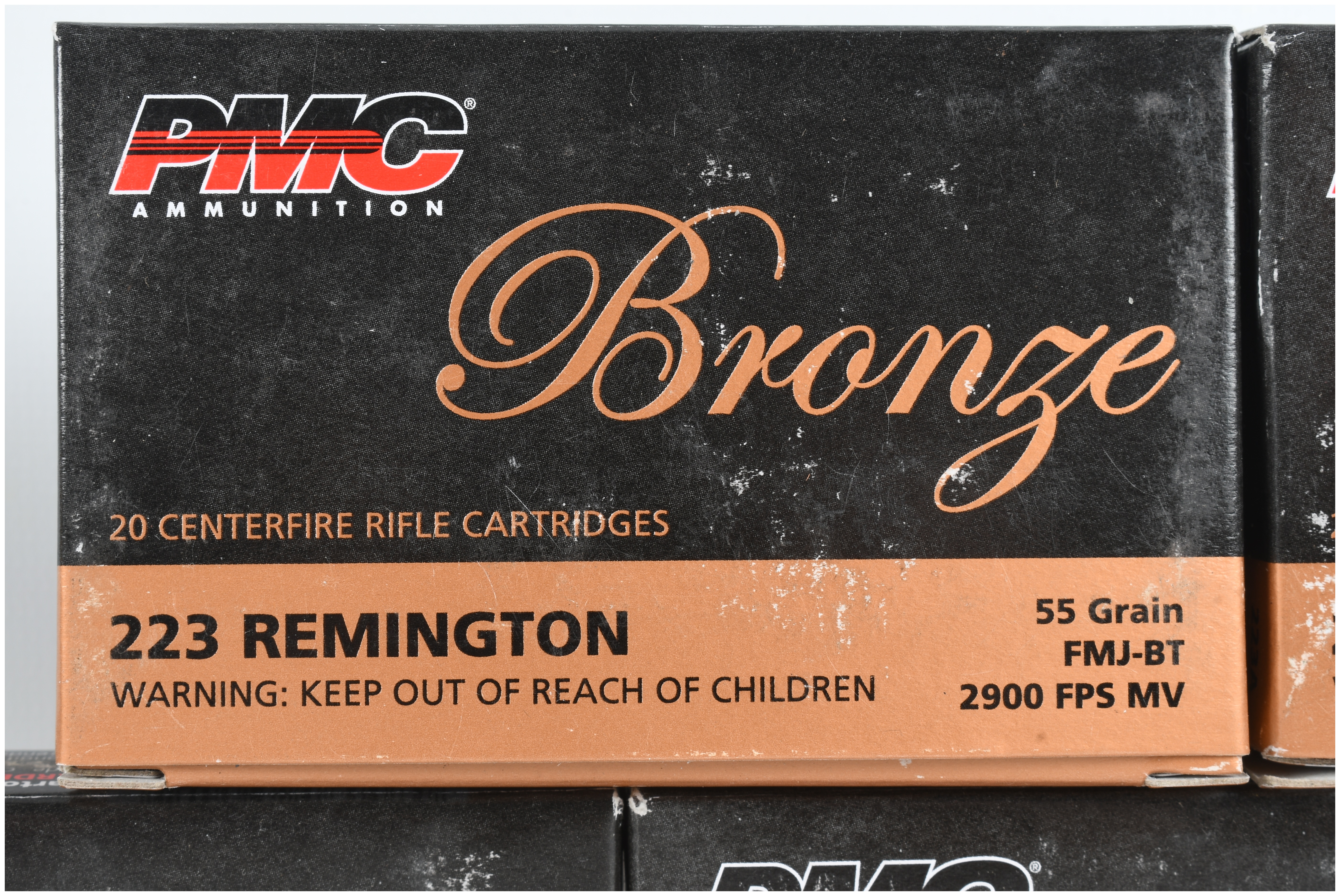 A Lot of 100 Rounds PMC Bronze 223 Remington FMJ-BT Ammunition