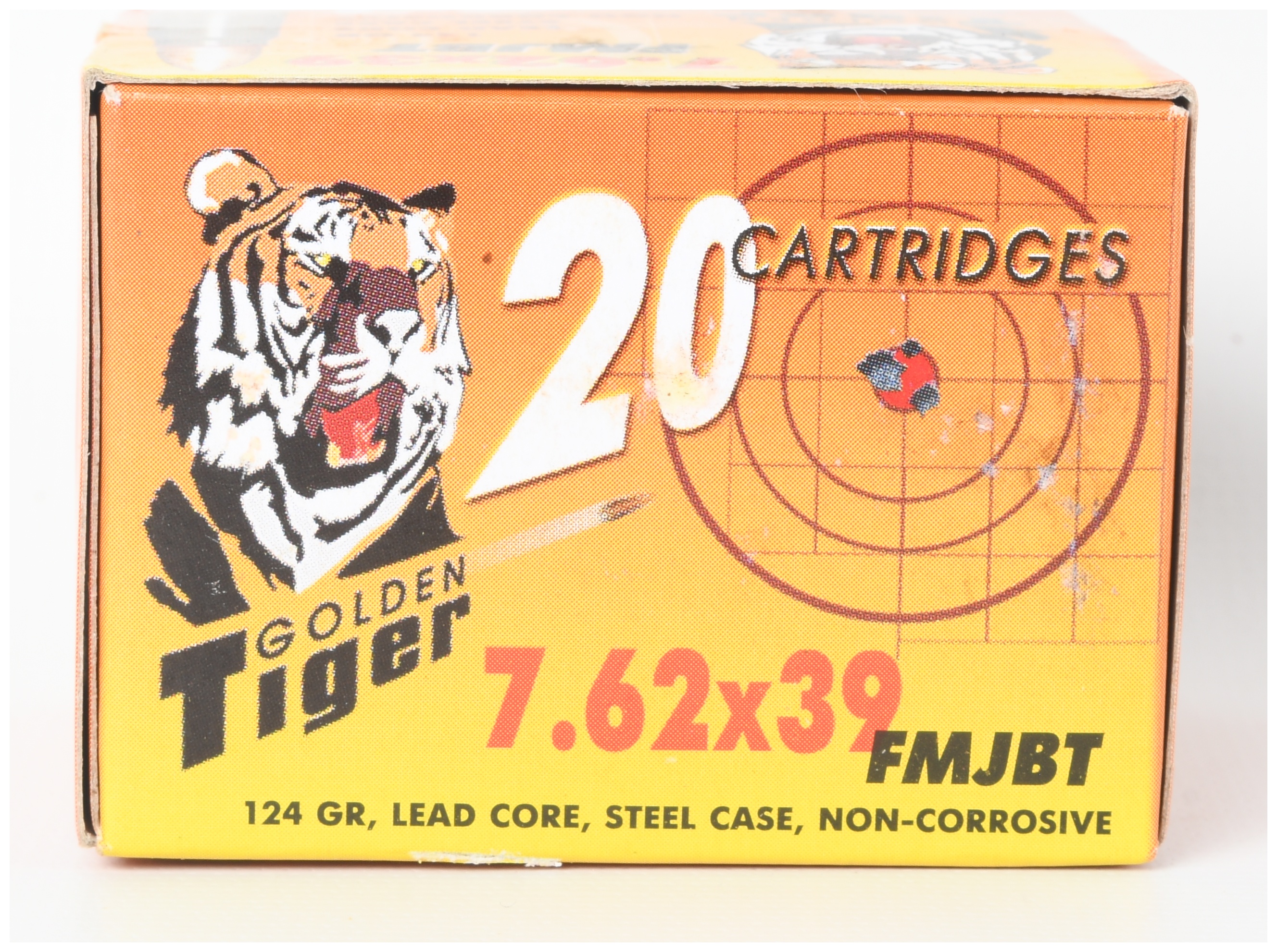 A Lot of 100 Cartridges of Golden Tiger 7.62x39mm FMJBT Ammunition