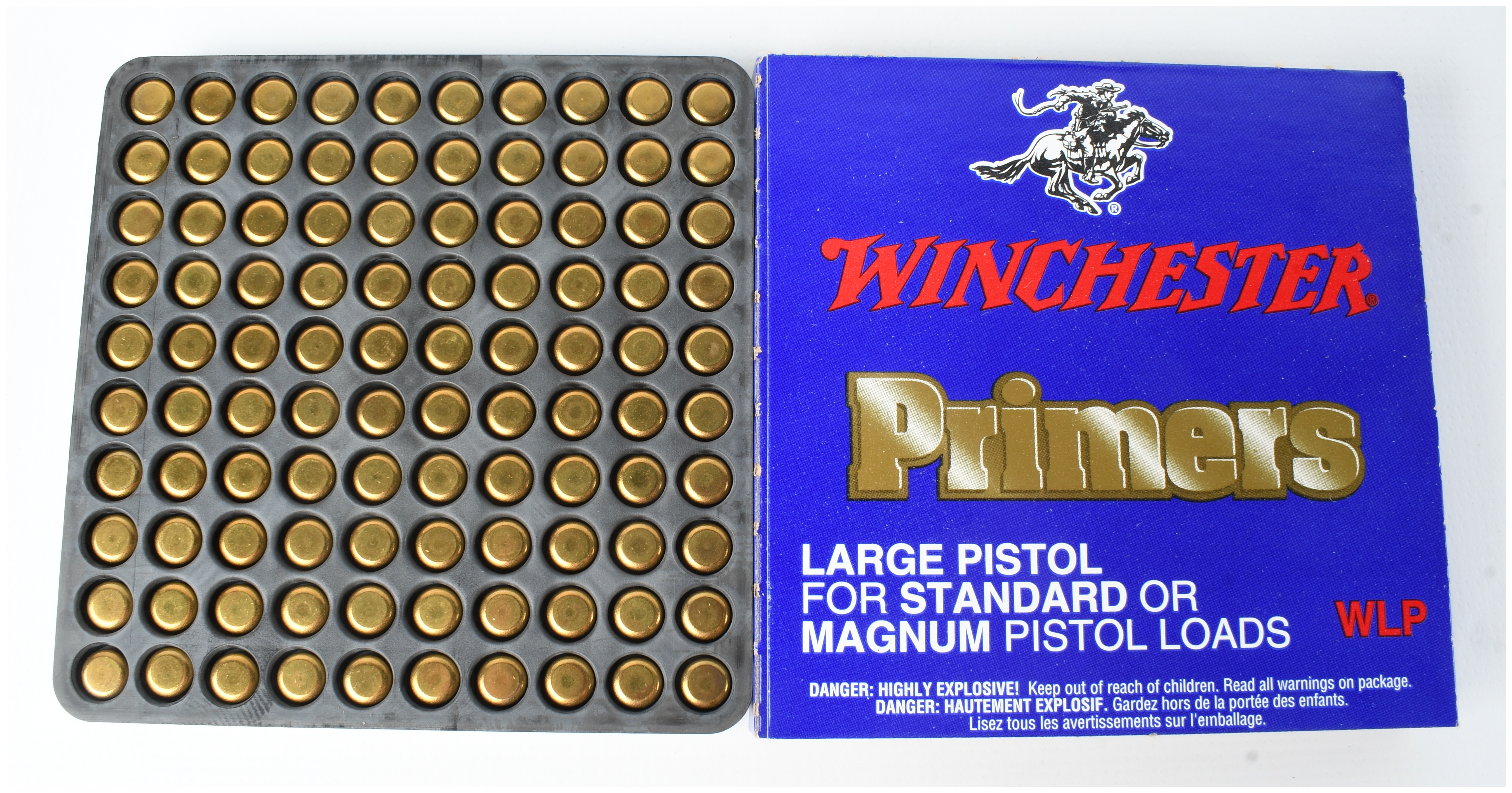 Winchester No. WLP Large Pistol Primers for Standard or Magnum Loads, 1,000 Primers