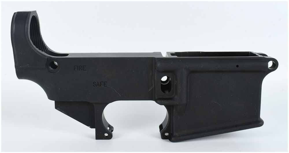 Lot 358: Stripped AR-15 Style Lower Receiver in Matte Black Anodized Aluminum