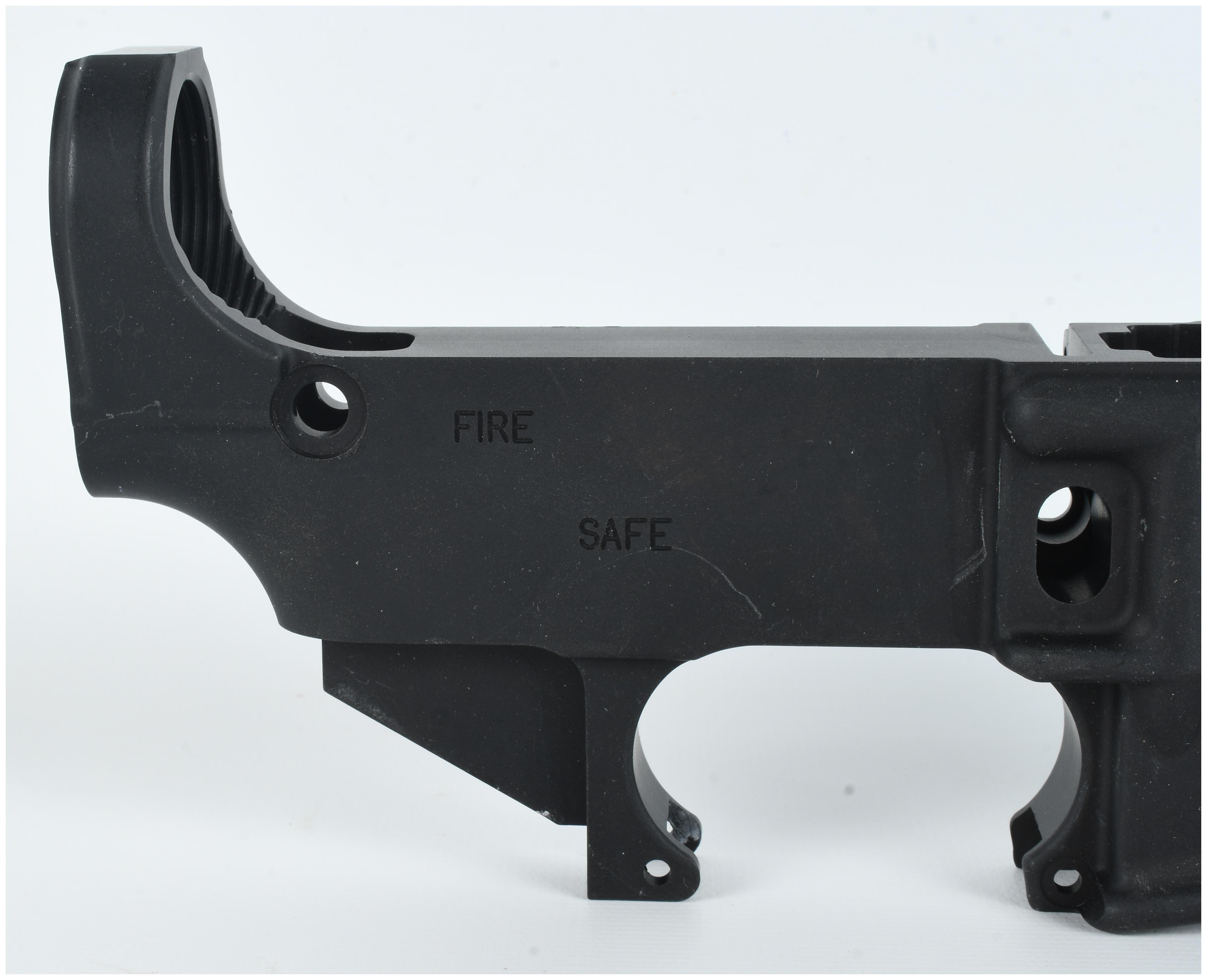 Stripped AR-15 Style Lower Receiver in Matte Black Anodized Aluminum