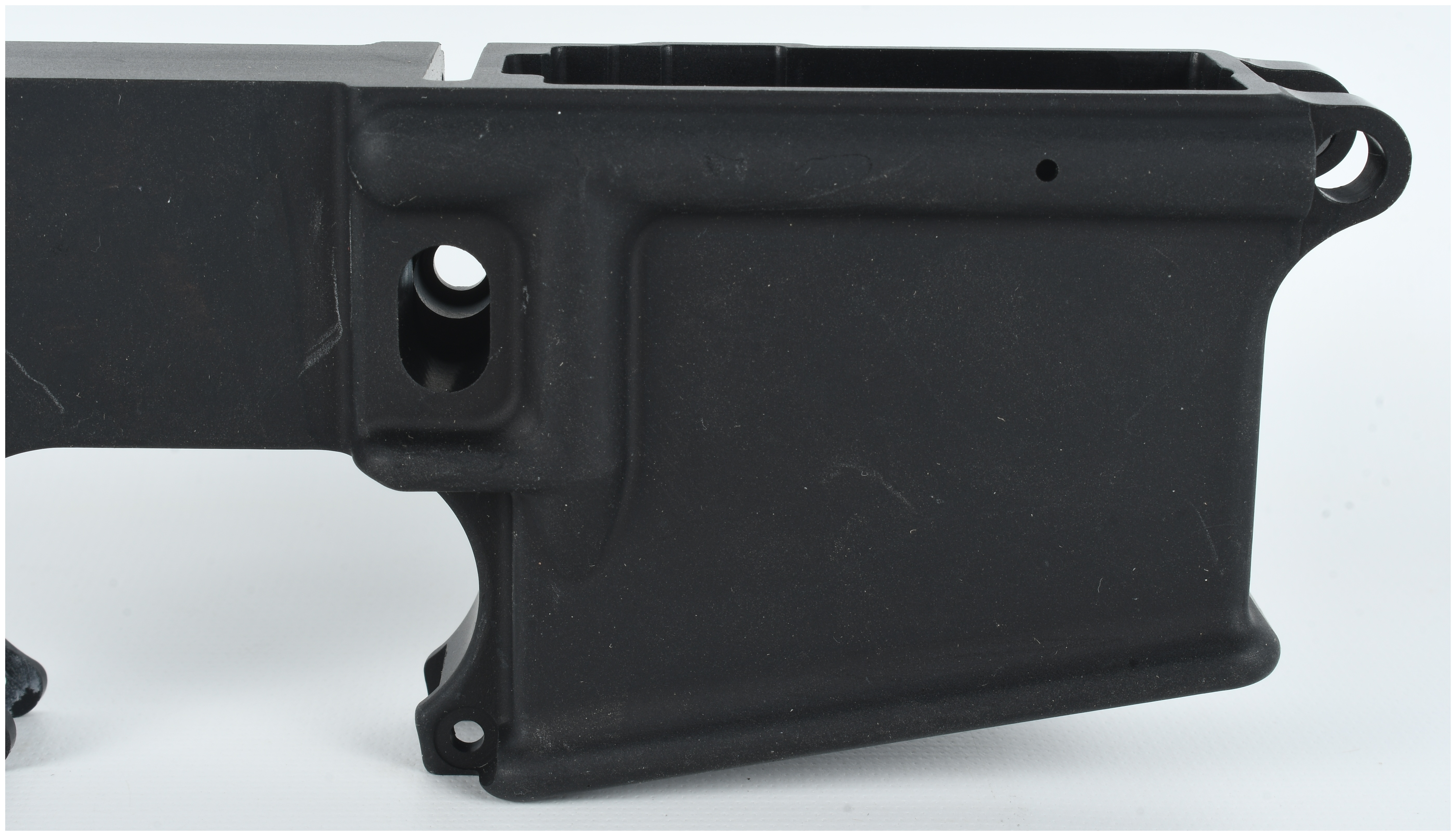 Stripped AR-15 Style Lower Receiver in Matte Black Anodized Aluminum