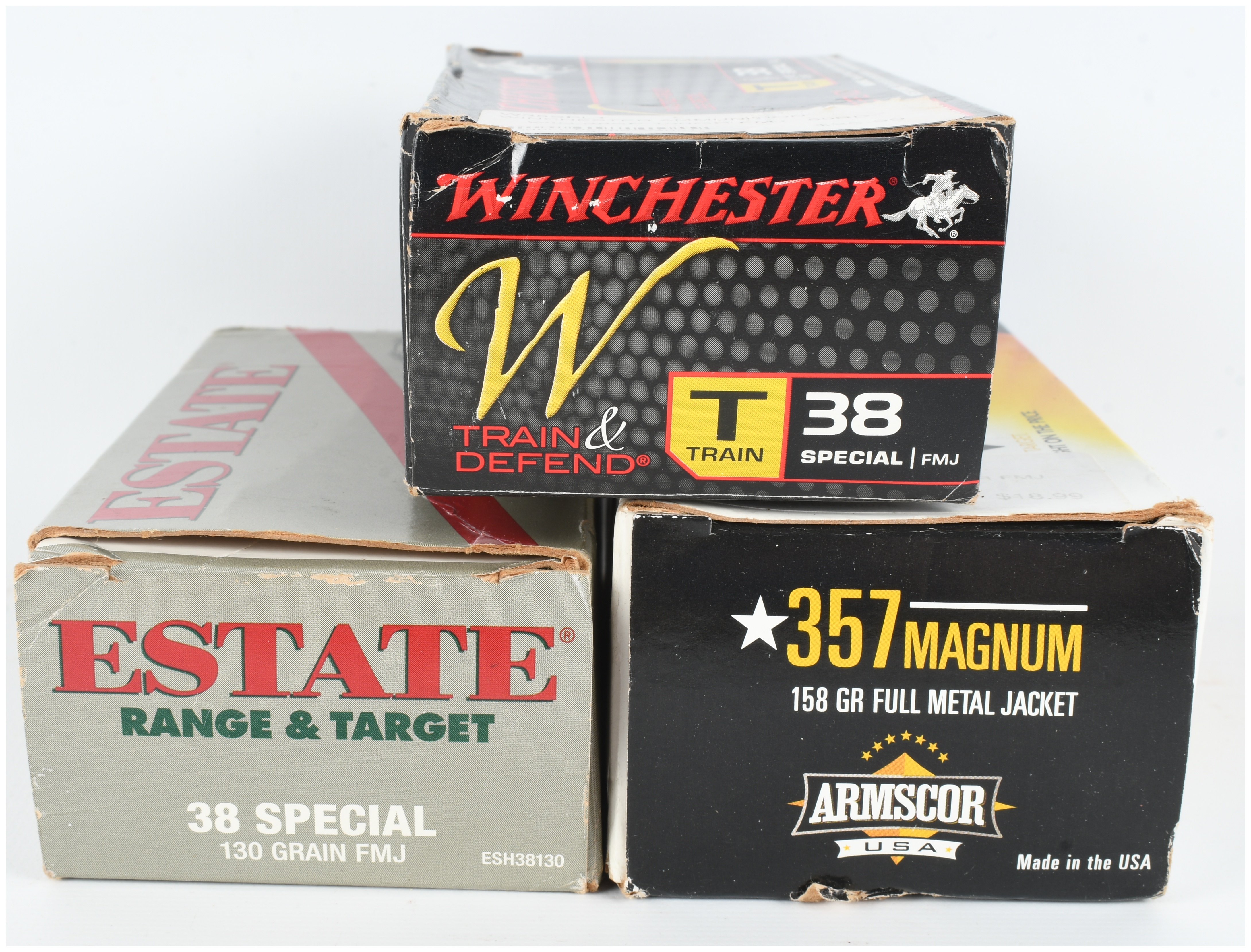 A Lot of 150 Rounds of Winchester Estate and Armscor Centerfire Ammunition in .38 Special and .357 Magnum