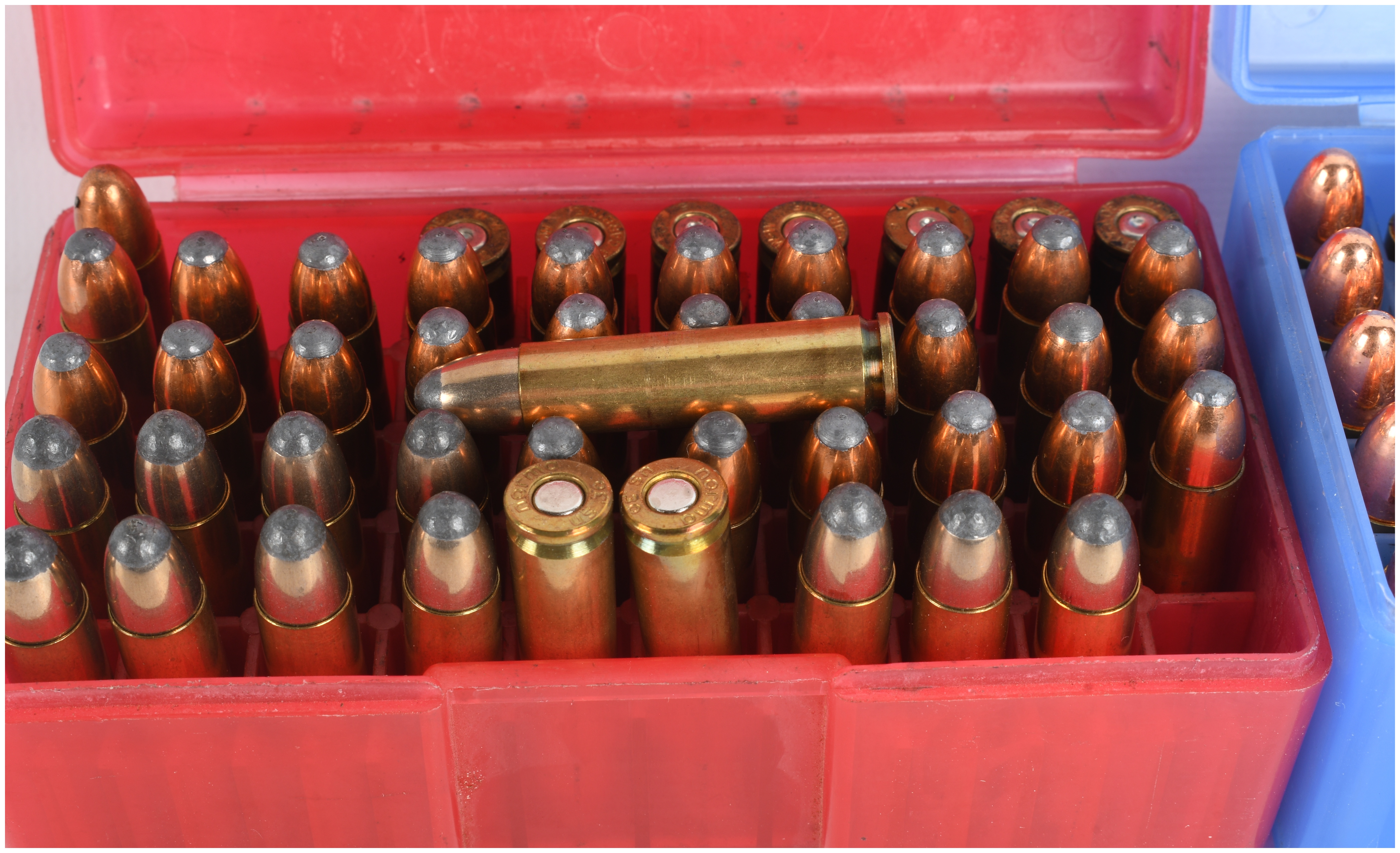 A Lot of 93 Rounds of .30 Carbine Ammunition and 7 Empty Brass Casings