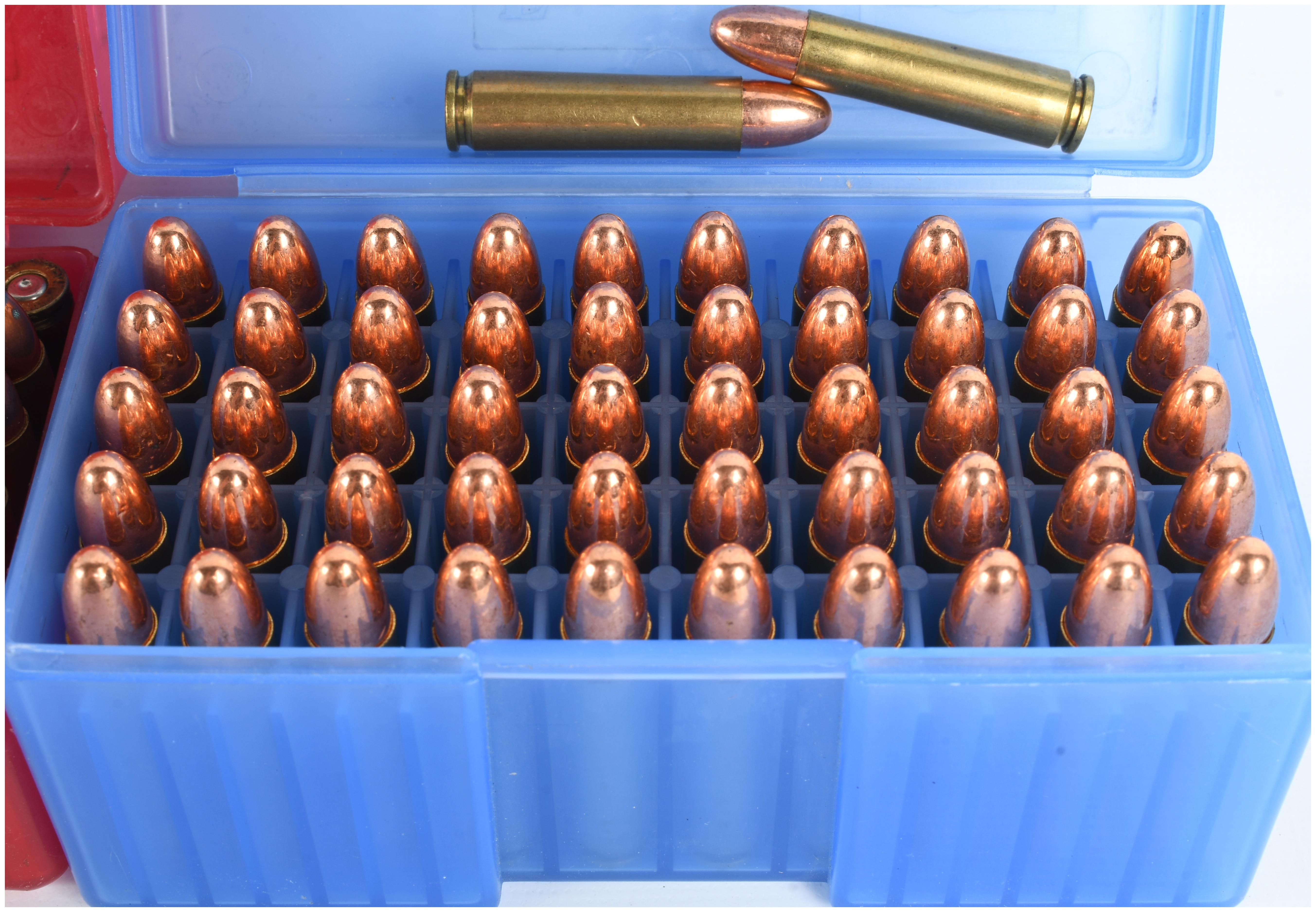 A Lot of 93 Rounds of .30 Carbine Ammunition and 7 Empty Brass Casings