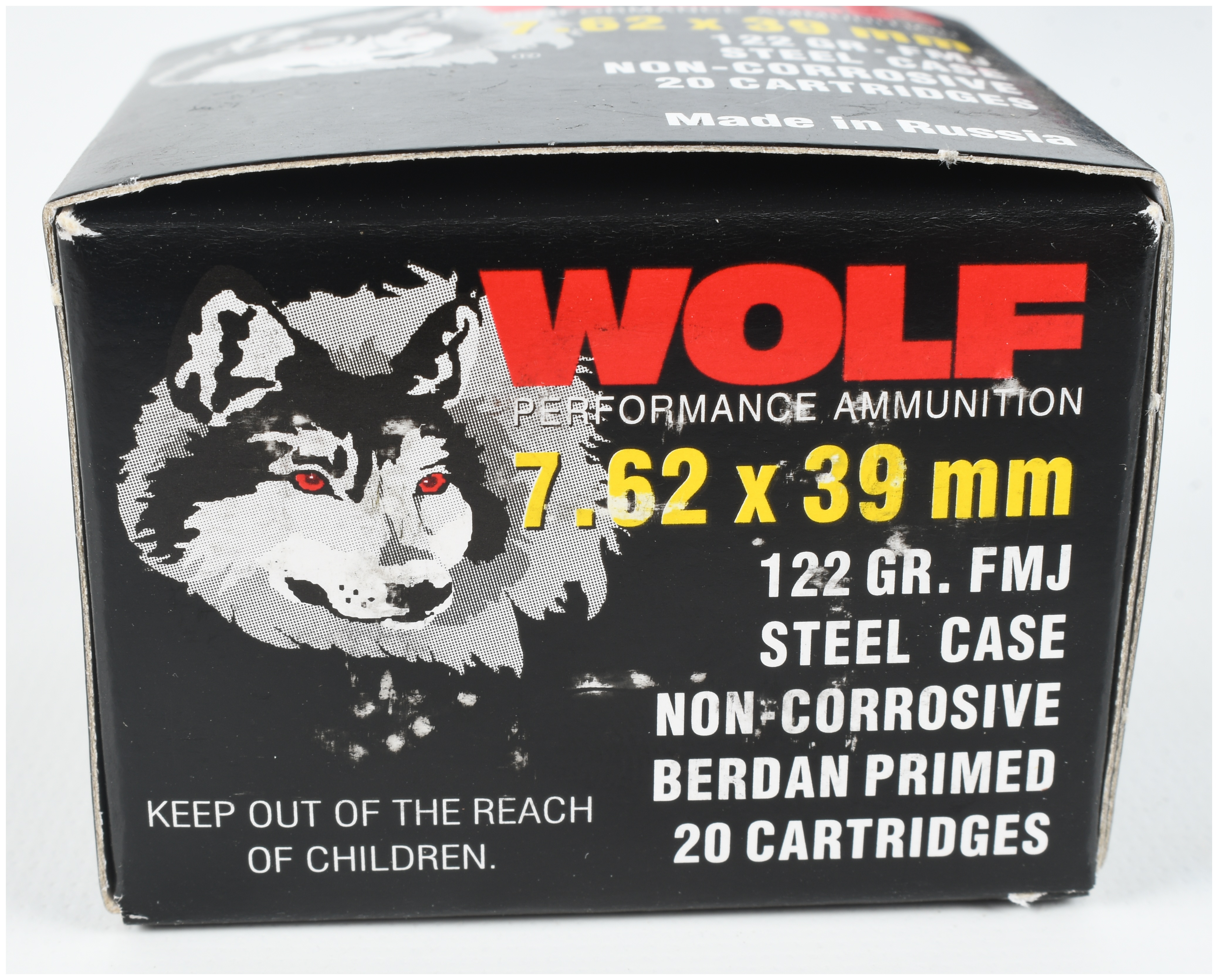 A Lot of 100 Rounds of Wolf Performance Ammunition 7.62 x 39 mm 122 Grain FMJ