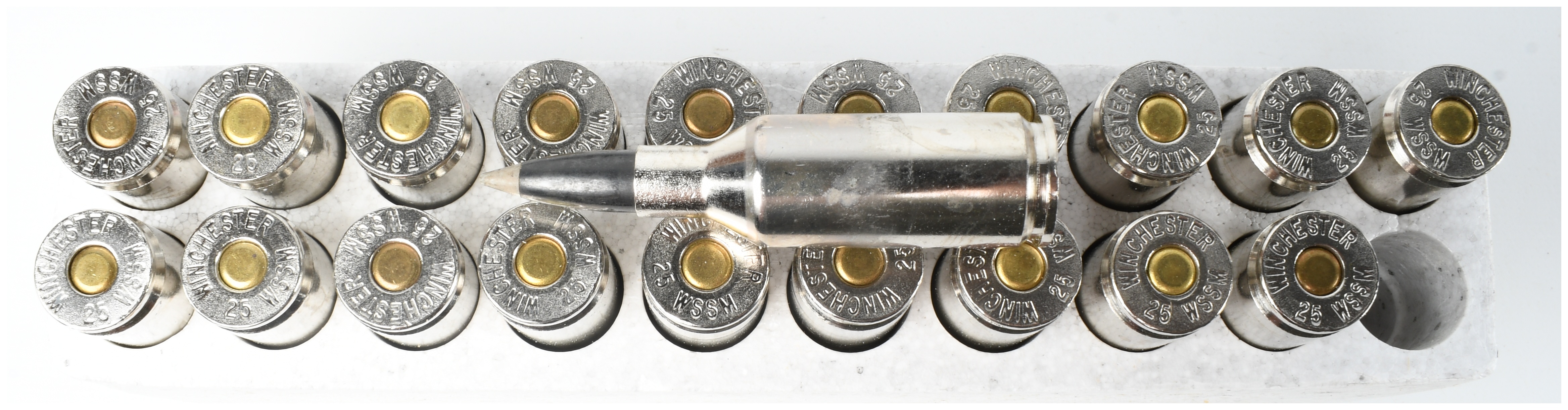 A Lot of 60 Rounds of Winchester Supreme and Ballistic Silvertip .25 WSSM Ammunition