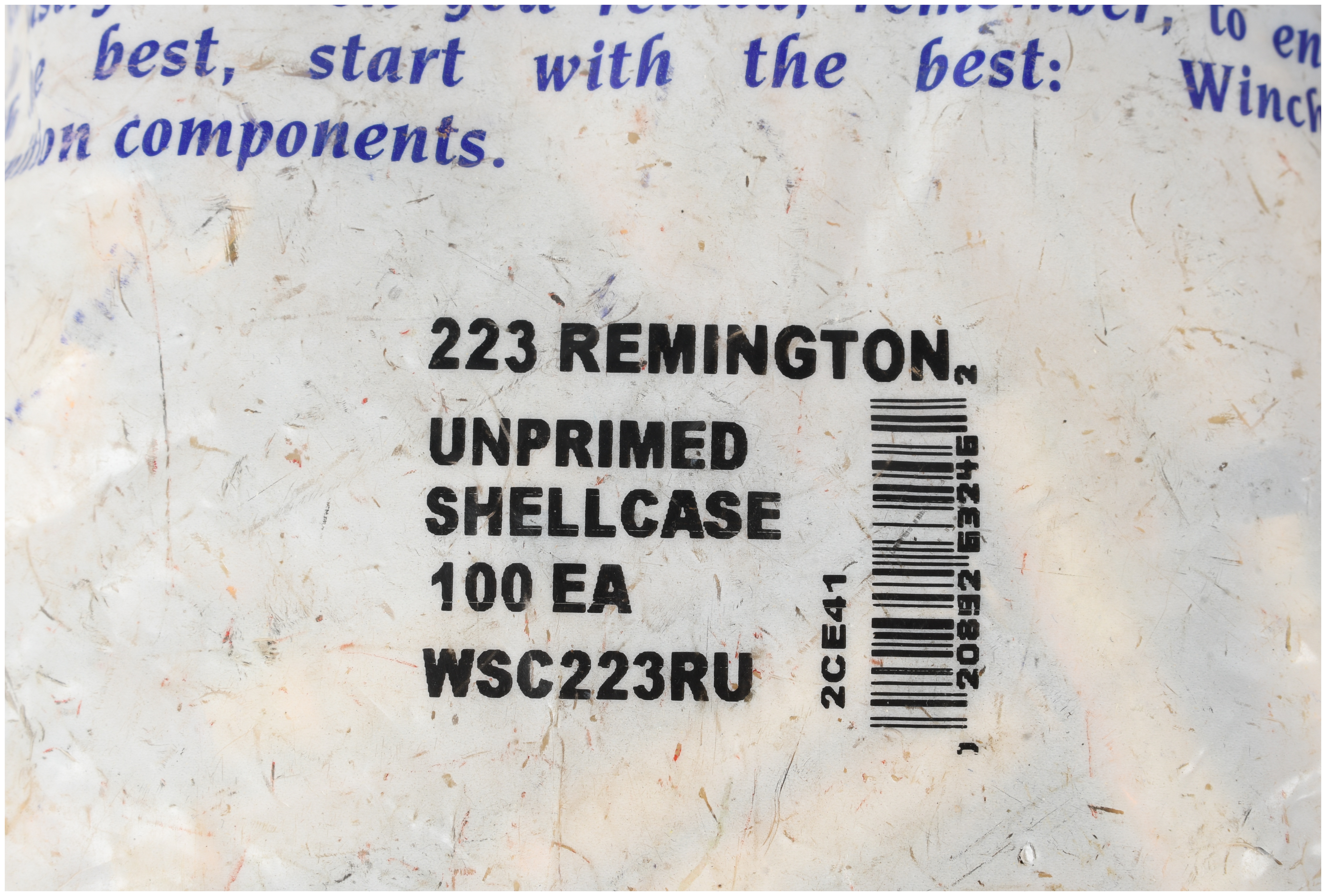 Three Packs of Winchester 223 Remington Unprimed Brass Rifle Shellcases, 300 Count
