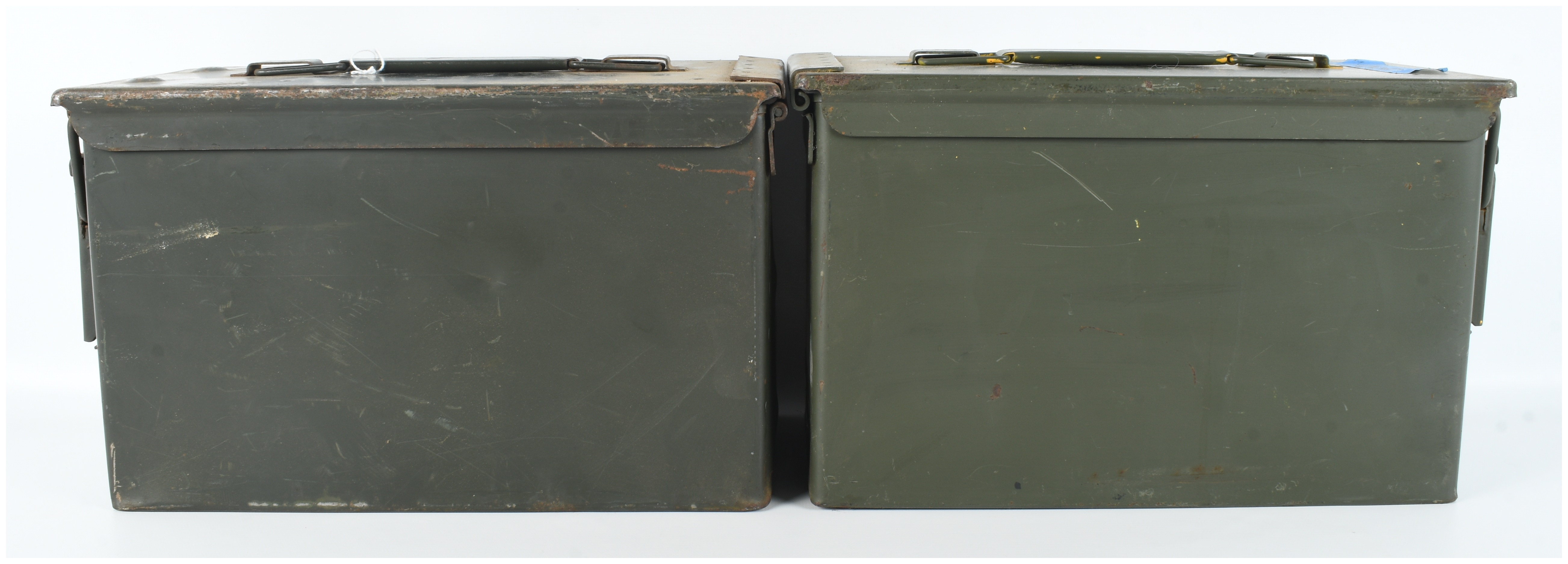 Two U.S. Military M2A1 Ammunition Cans 11x6x8