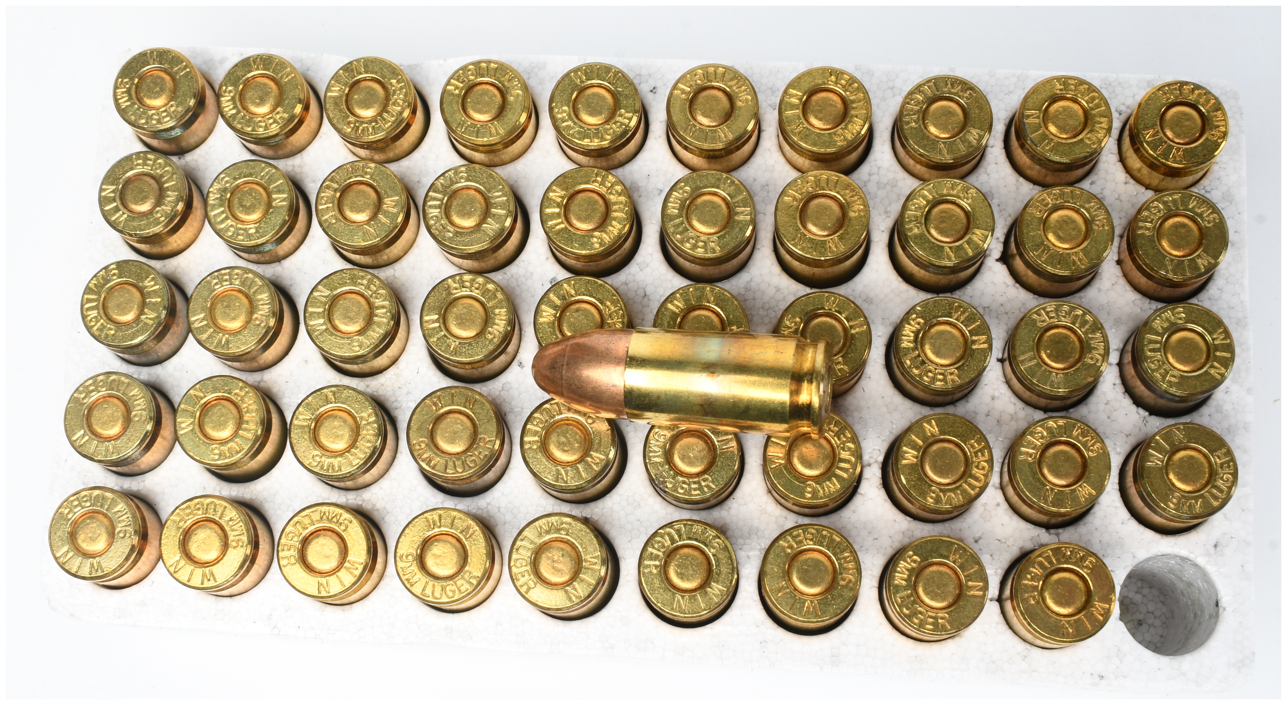 A Lot of 141 Rounds of Winchester Remington and TulAmmo 9mm Luger 115 Grain FMJ Ammunition