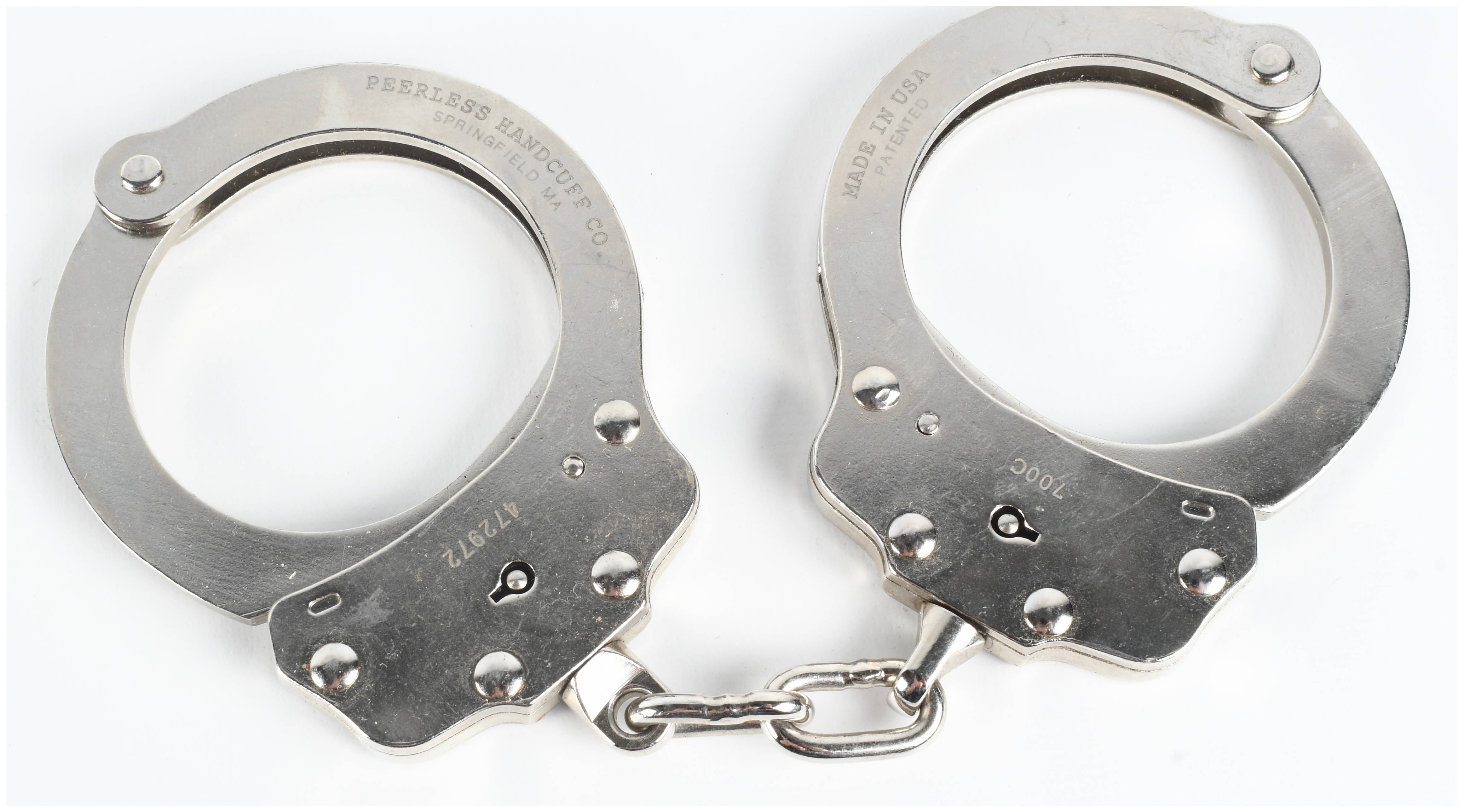 Peerless Handcuff Company Model 700C Chain Link Handcuffs with Original Box