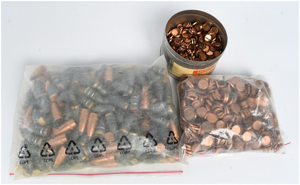 Lot 410: A Lot of Reloading Components Including 222 Bullet Tips with Hornady Gas Checks