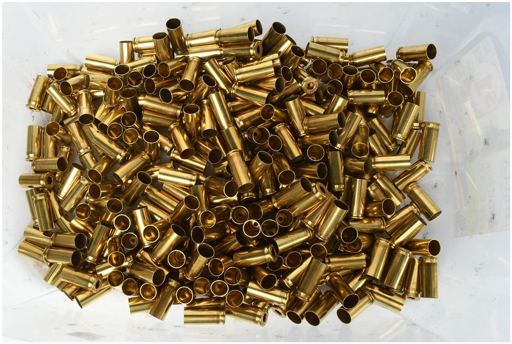 Lot 418: 300 Remington-Peters .38 Super +P Fired Brass Casings in Three Boxes
