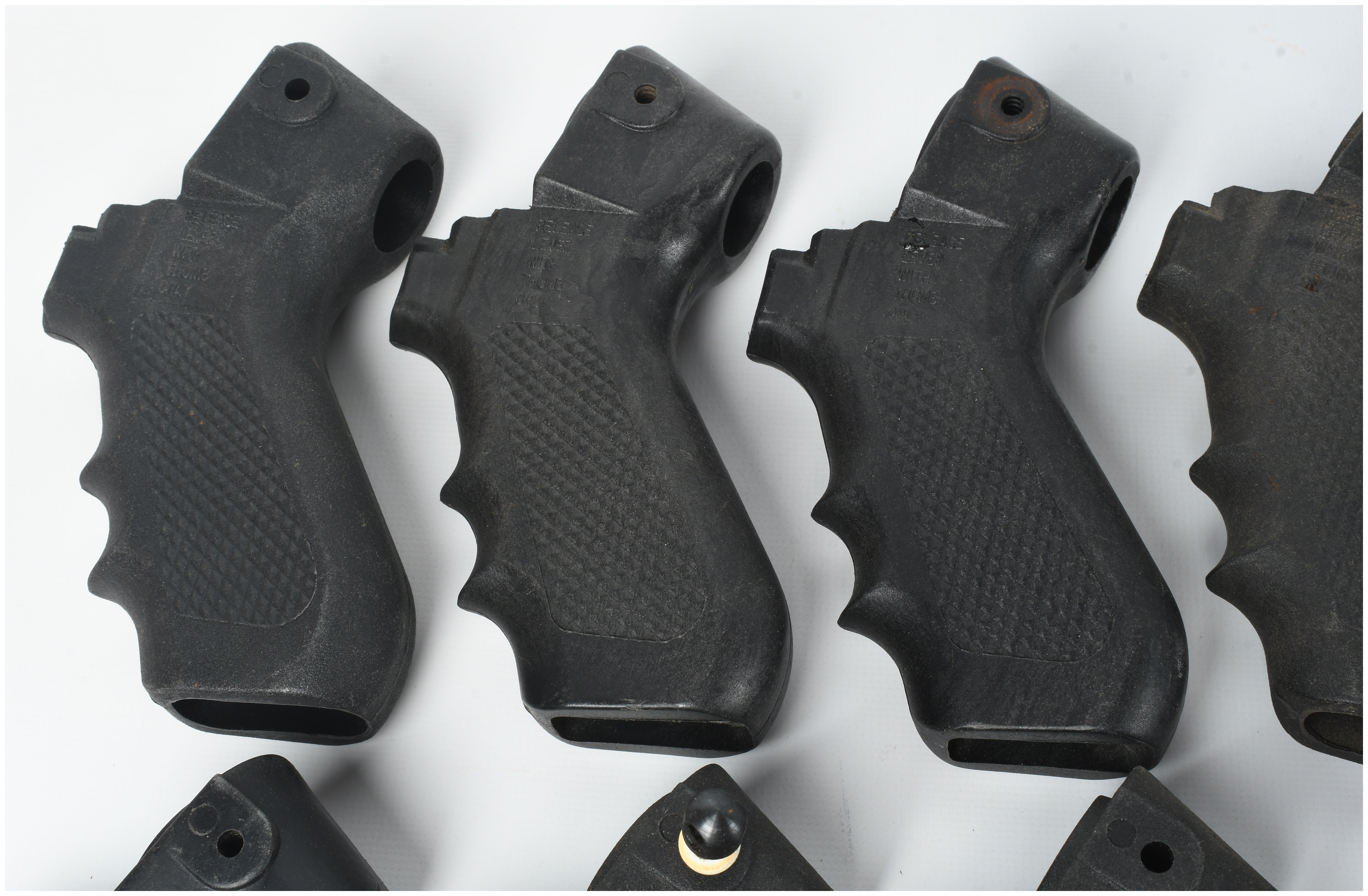 10 Black Polymer Tactical Pistol Grips