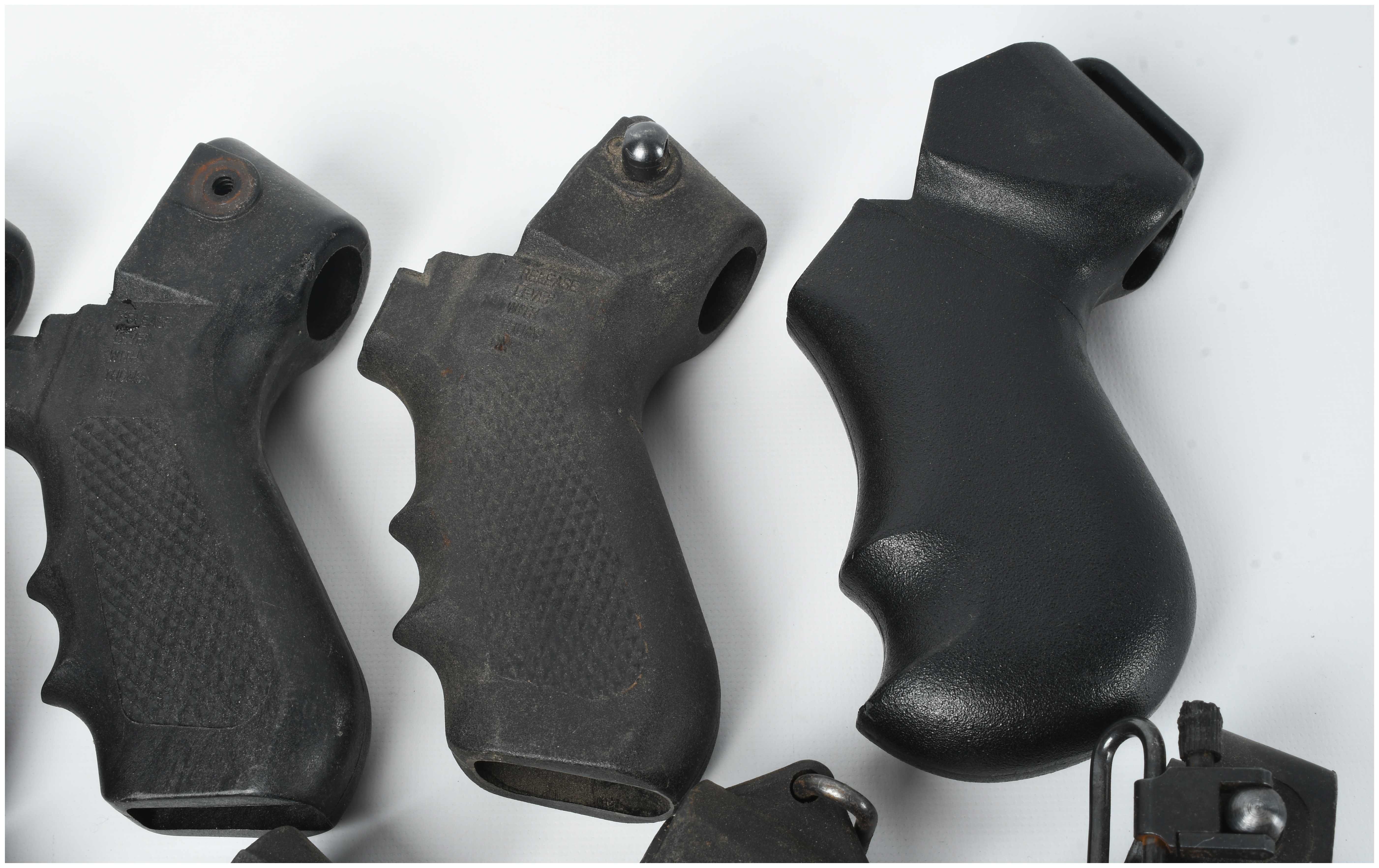 10 Black Polymer Tactical Pistol Grips