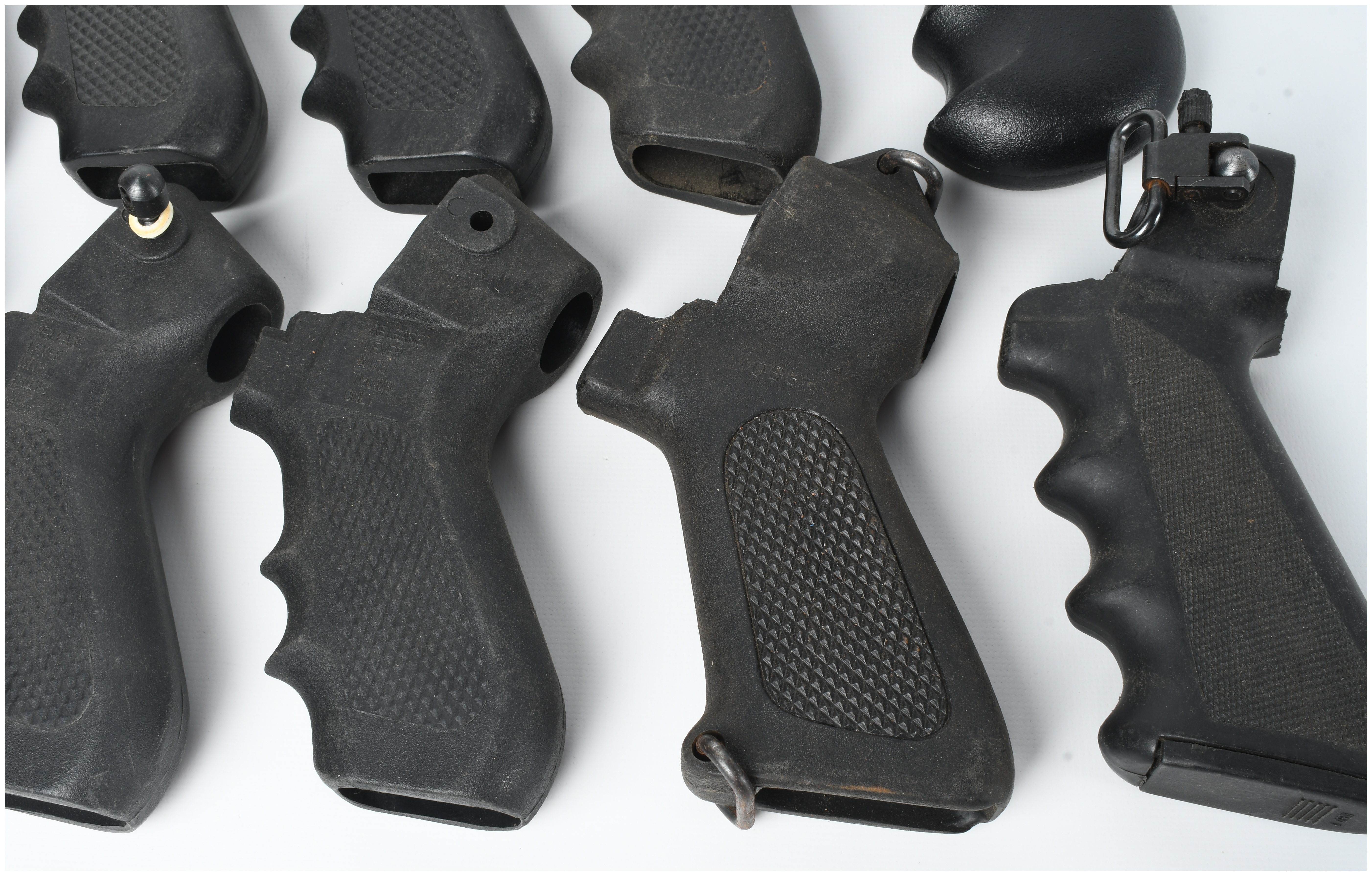 10 Black Polymer Tactical Pistol Grips