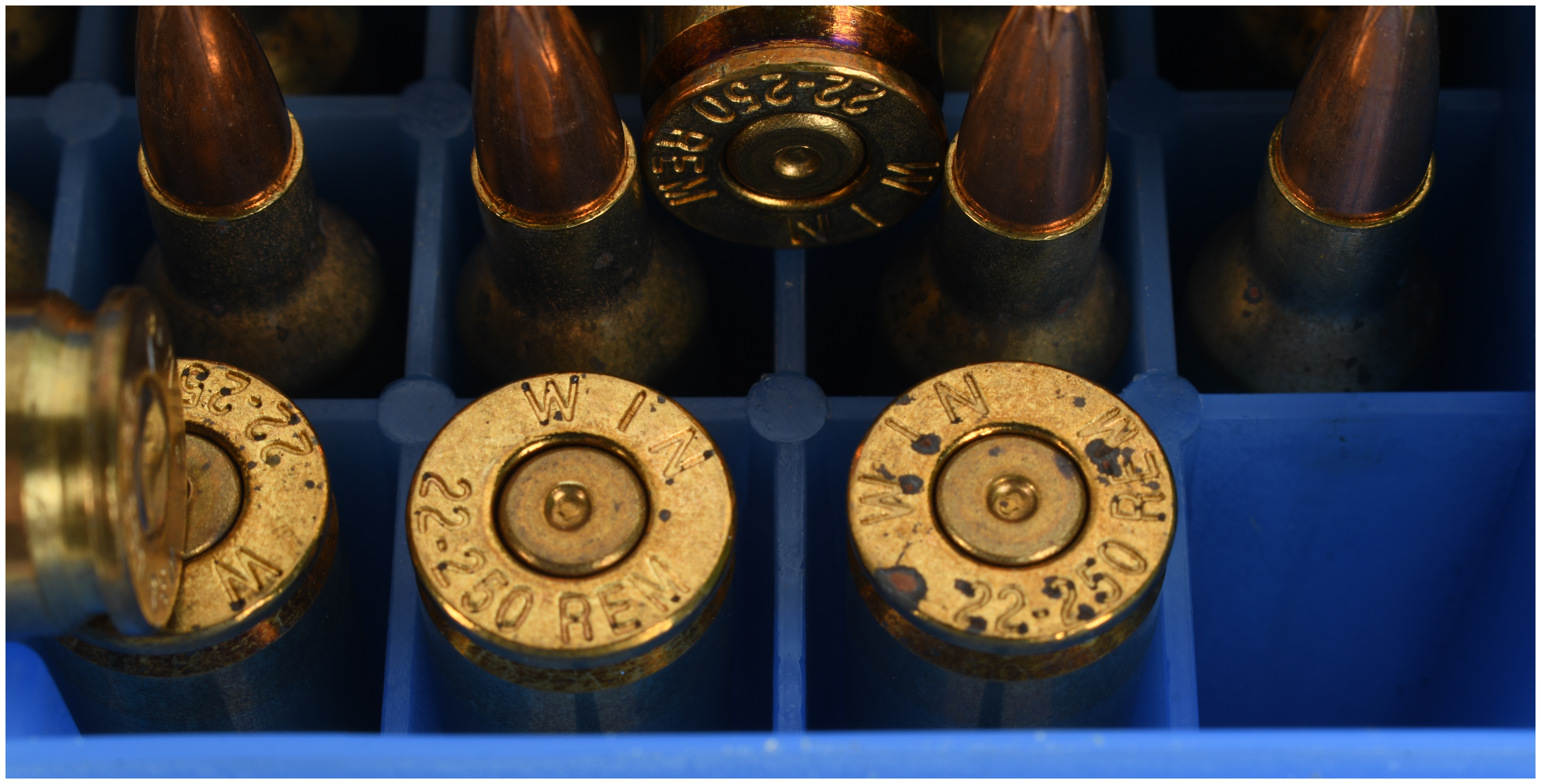 A Lot of 148 Winchester-Western .22-250 Remington Cartridges with 11 Empty Brass Casings