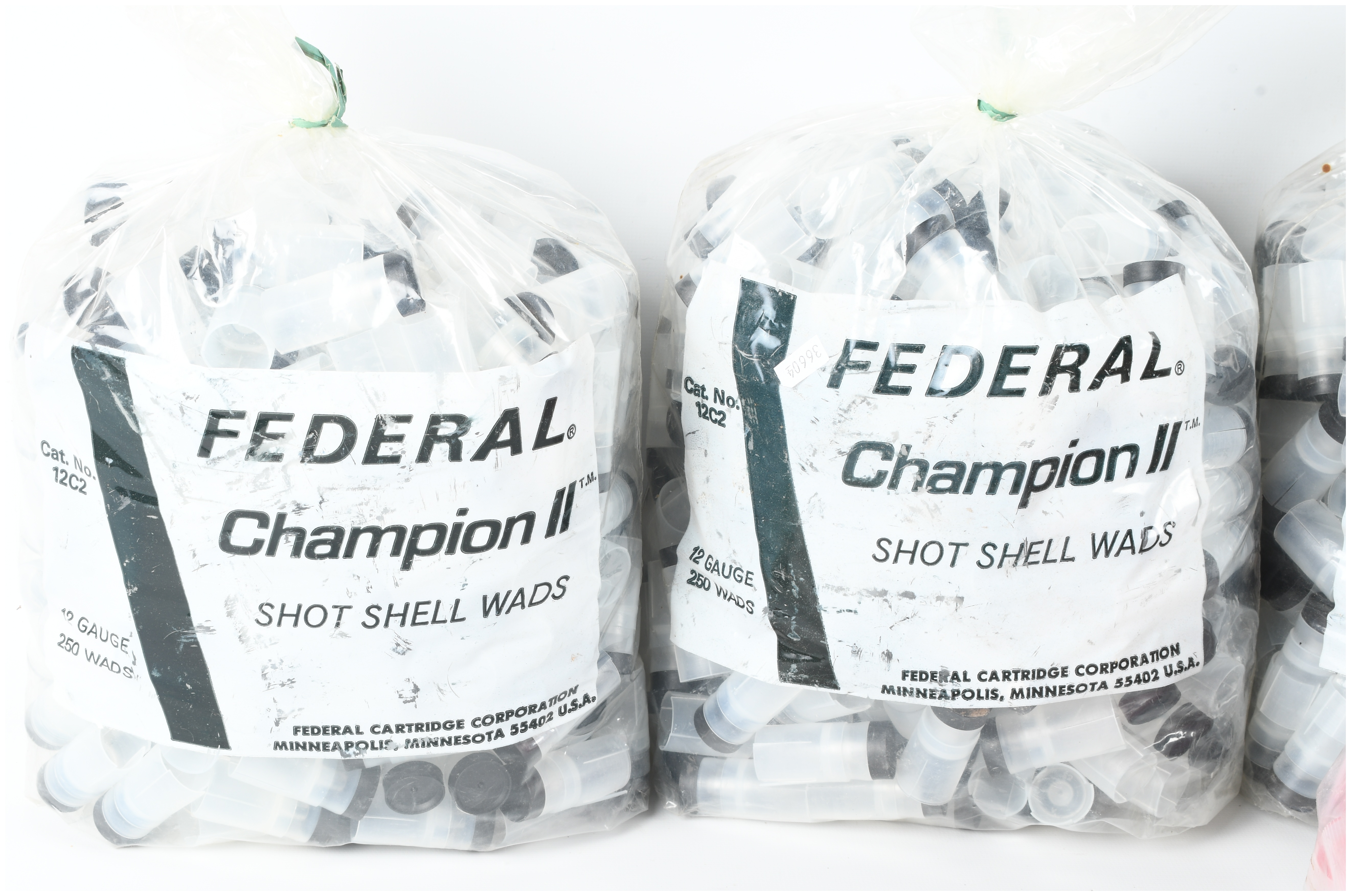 A Lot of 6 Bags of Federal Champion II and Lage Uniwad 12 Gauge Shotgun Shell Wads
