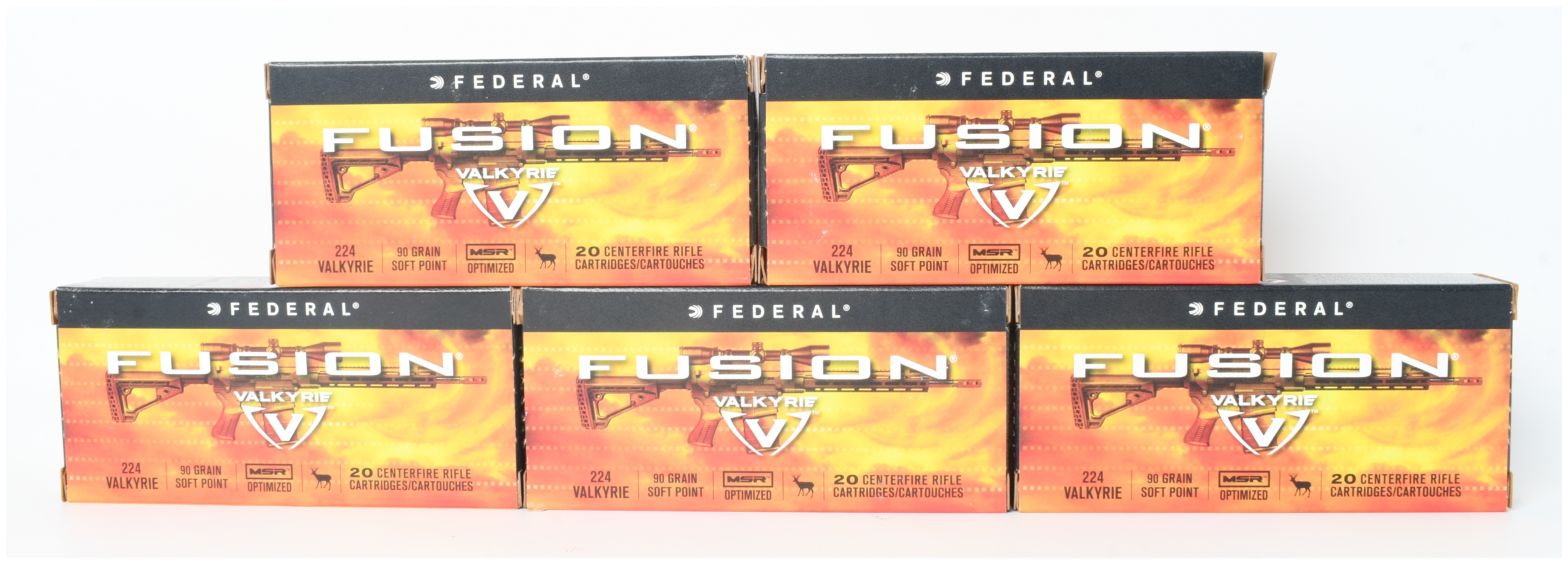 Federal Fusion MSR Optimized Rifle Ammunition .224 Valkyrie 100 Rounds