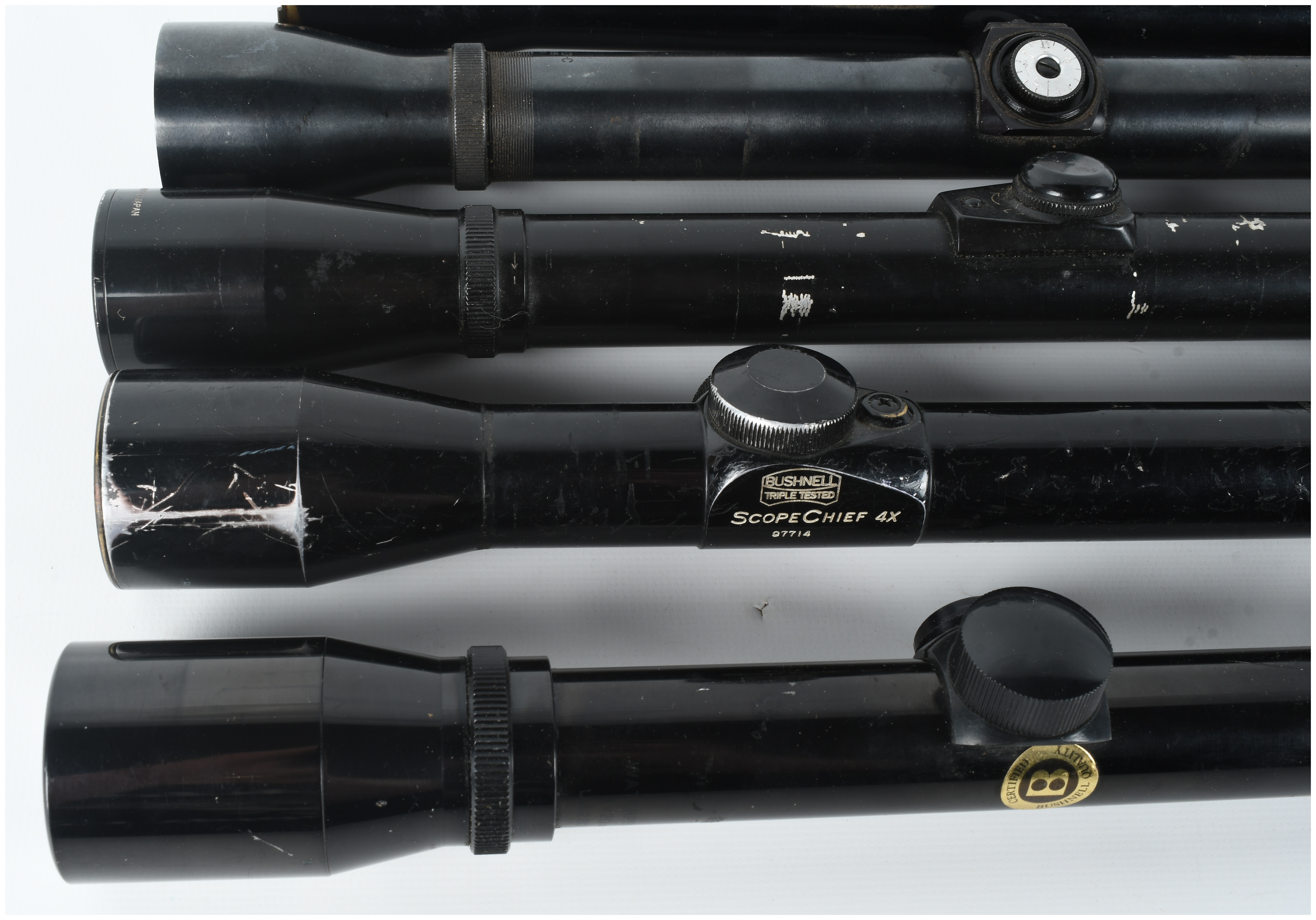 A Collection of 5 Fixed-Power Rifle Scopes