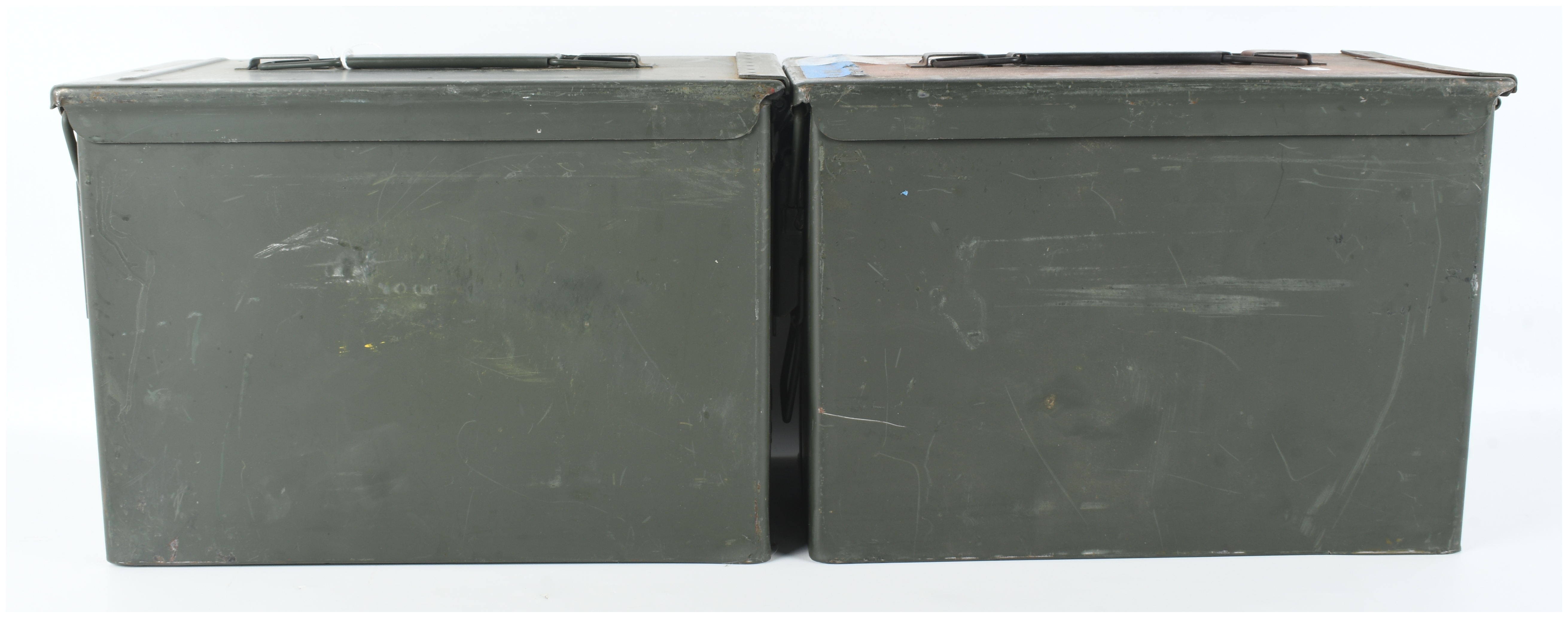 A Pair of US Military PA108 Steel Ammunition Cans 5.56mm NATO