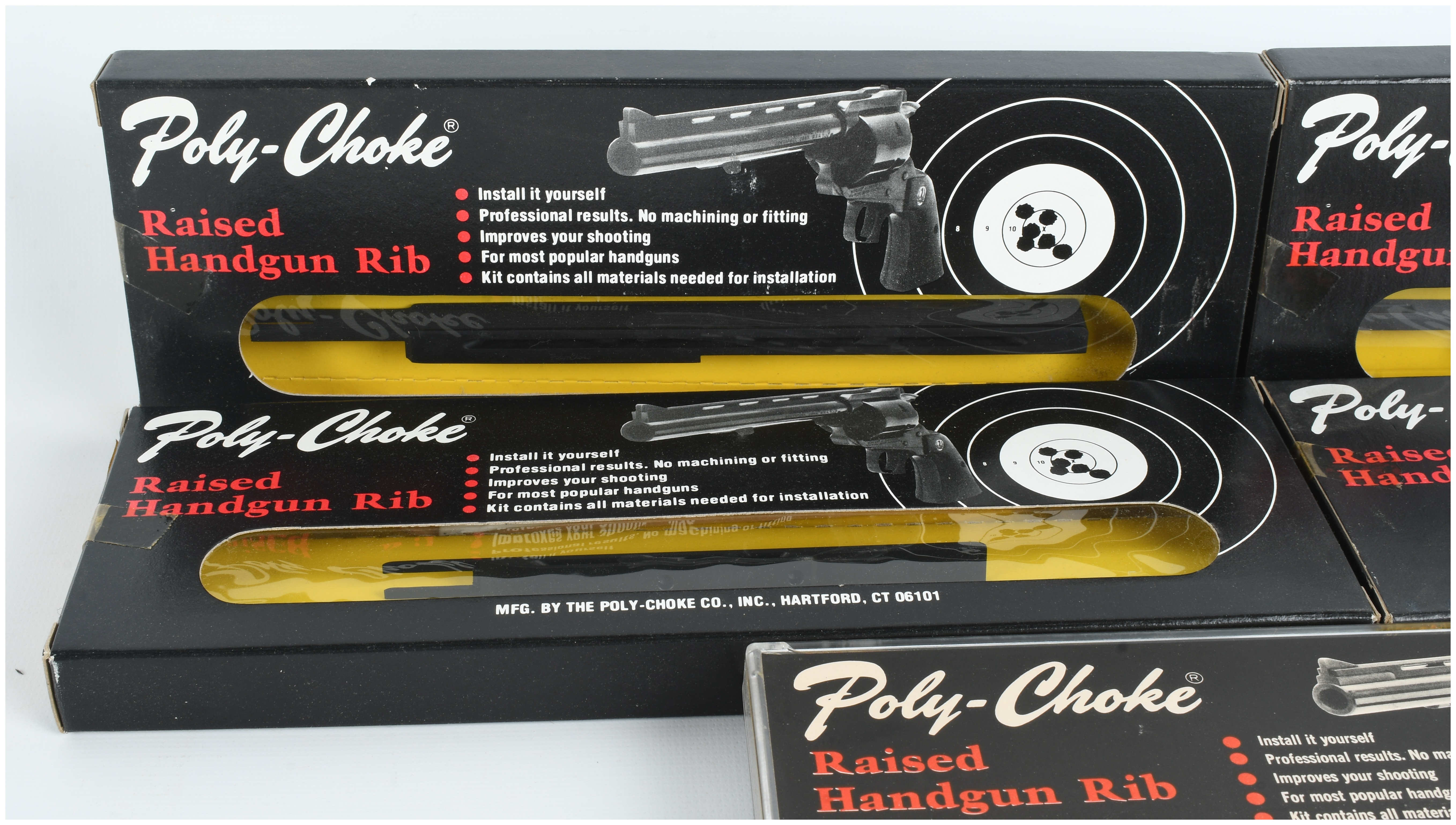Eight Vintage Poly-Choke Raised Handgun Rib Kits