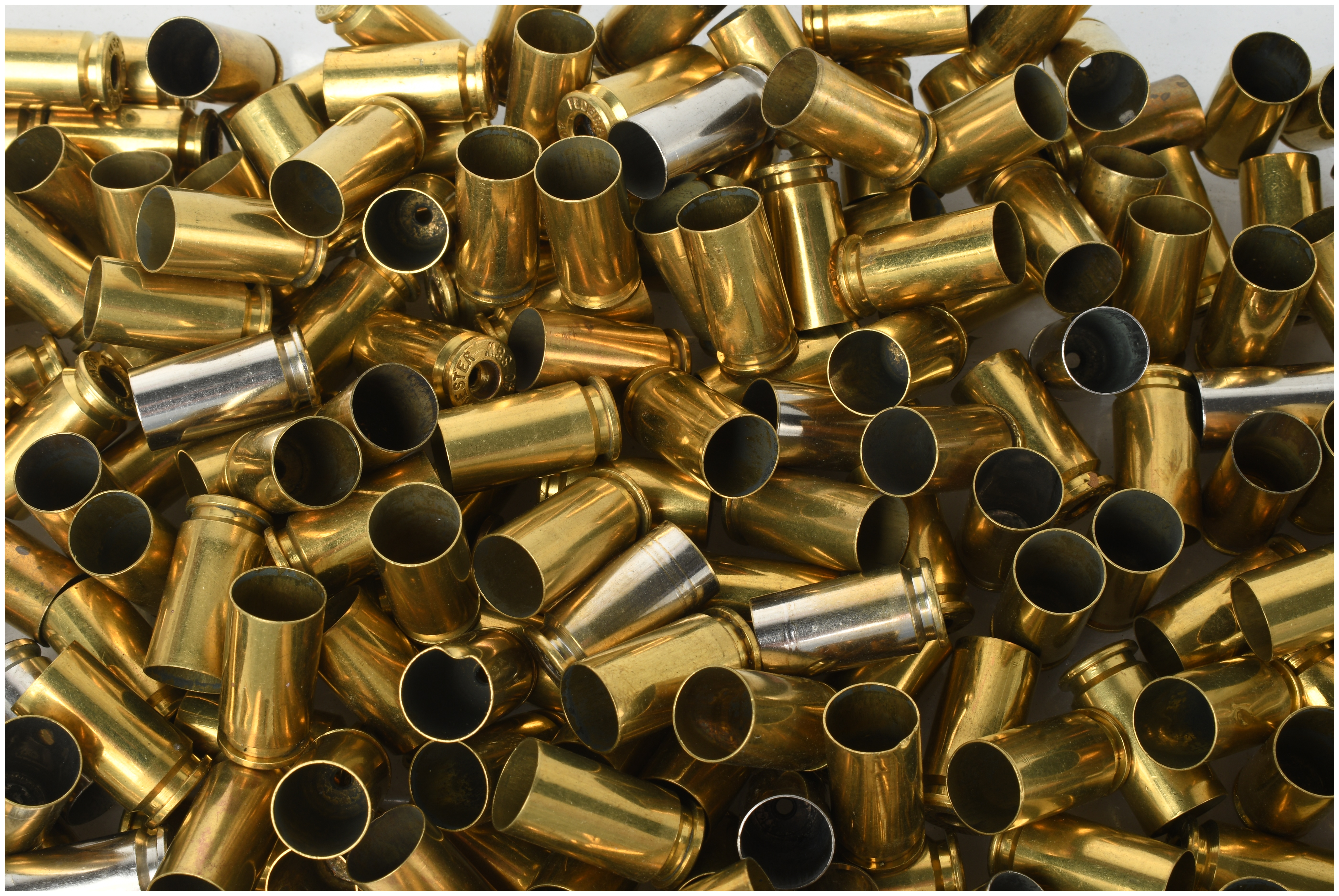 171 Winchester .40 S&W Once-Fired Brass and Nickel-Plated Casings