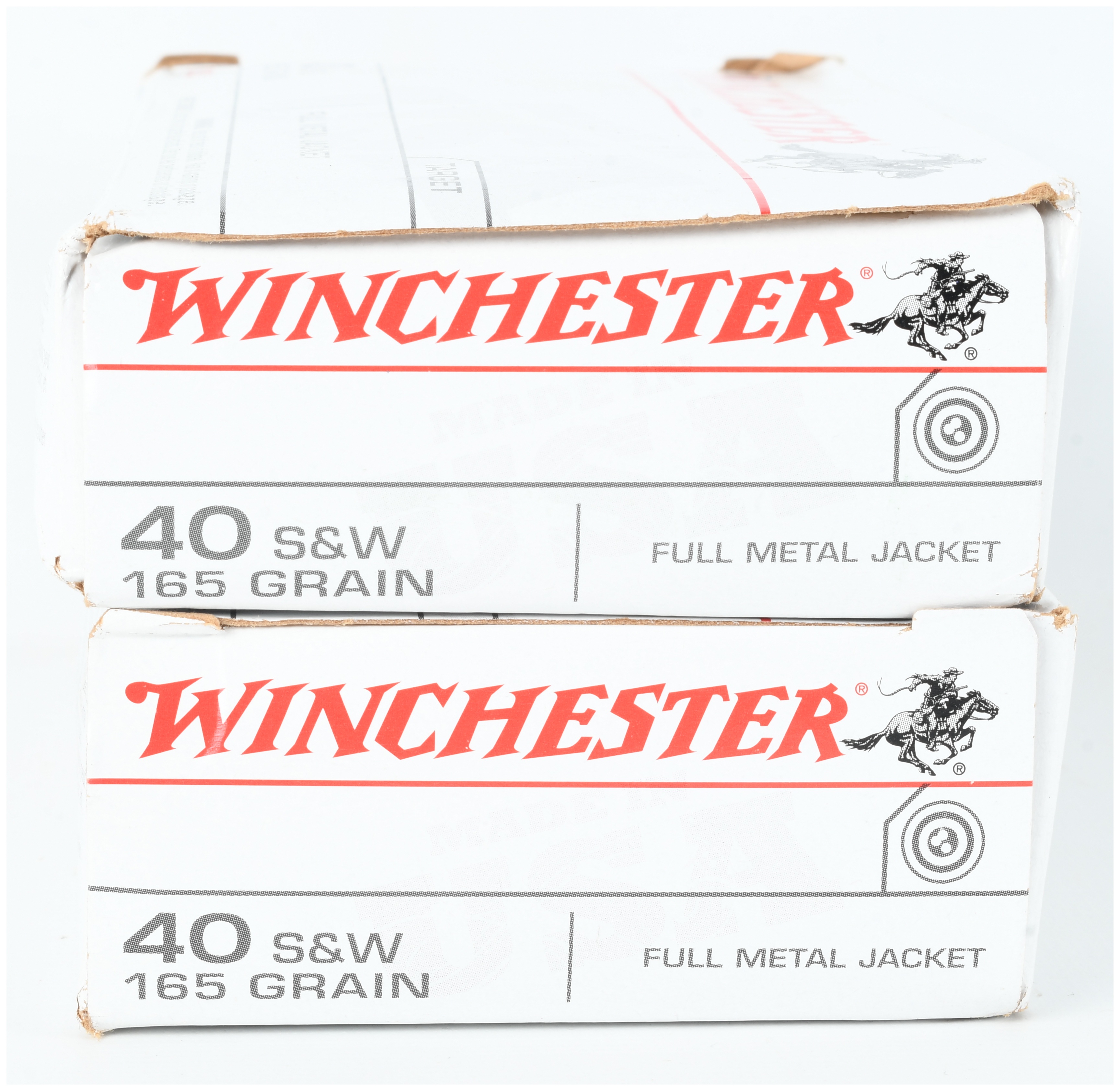 A Lot of 100 Rounds of Winchester Target Full Metal Jacket Ammunition .40 S&W