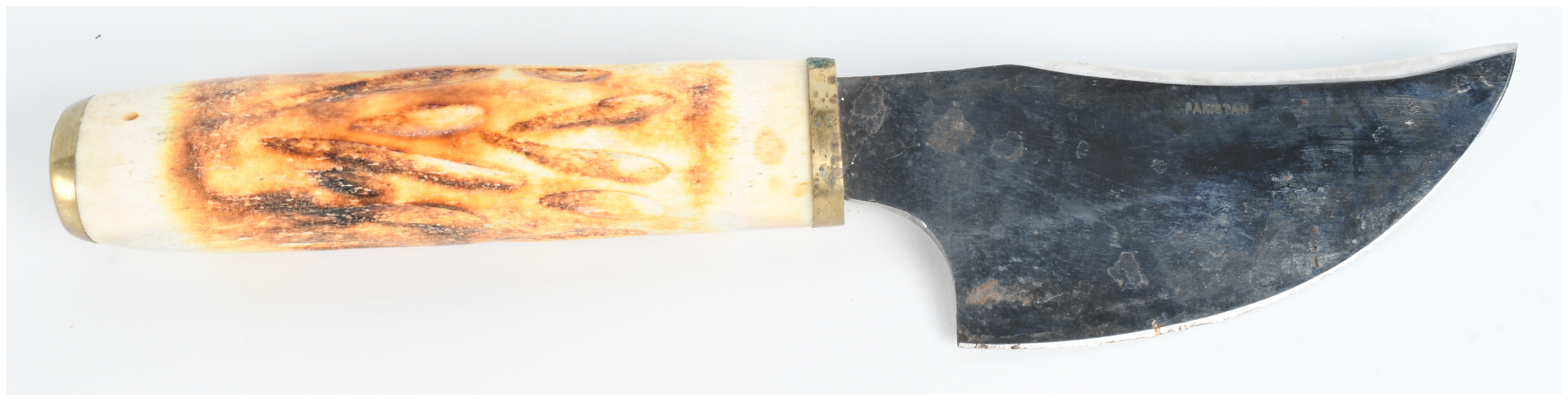 Two Items Including a Bone Collector Skinning Knife with Sheath and an Armadillo Leather Holster