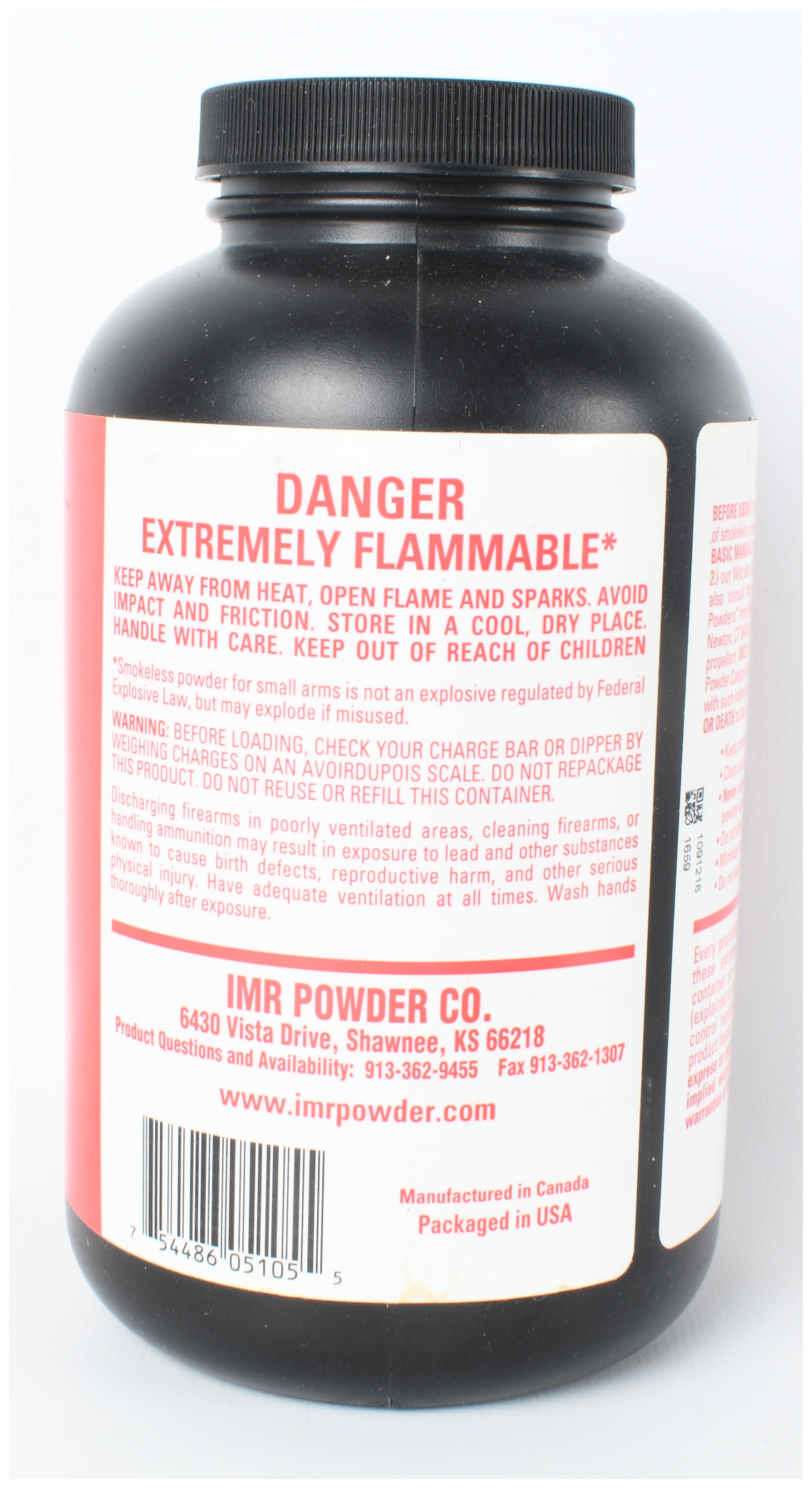 One Pound of IMR 3031 Smokeless Powder
