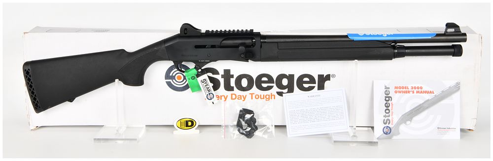 Lot 495: Stoeger M3000 Tactical Semi-Automatic Shotgun 12 Gauge with 18.5 Inch Barrel