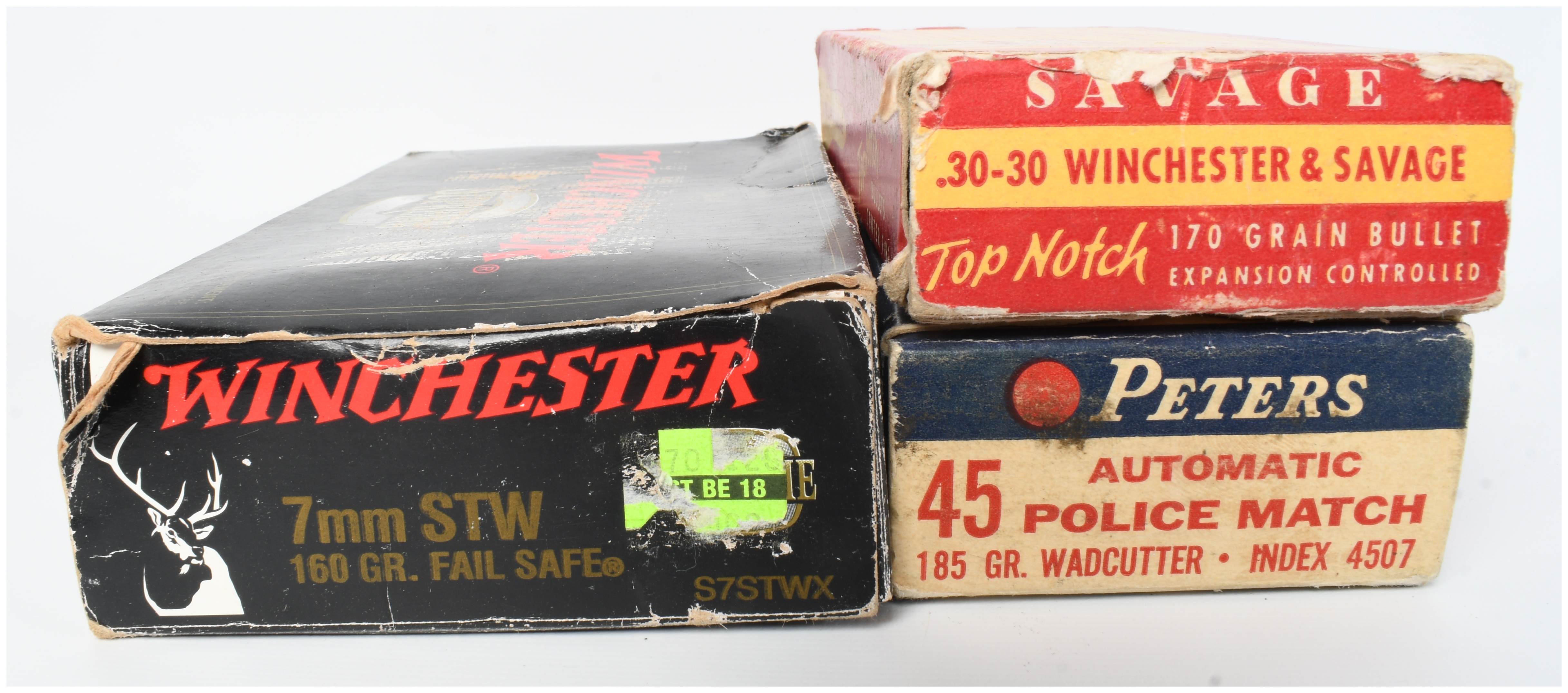 A Lot of 123 Rounds of Assorted Winchester, Savage, and Remington Ammunition and Components