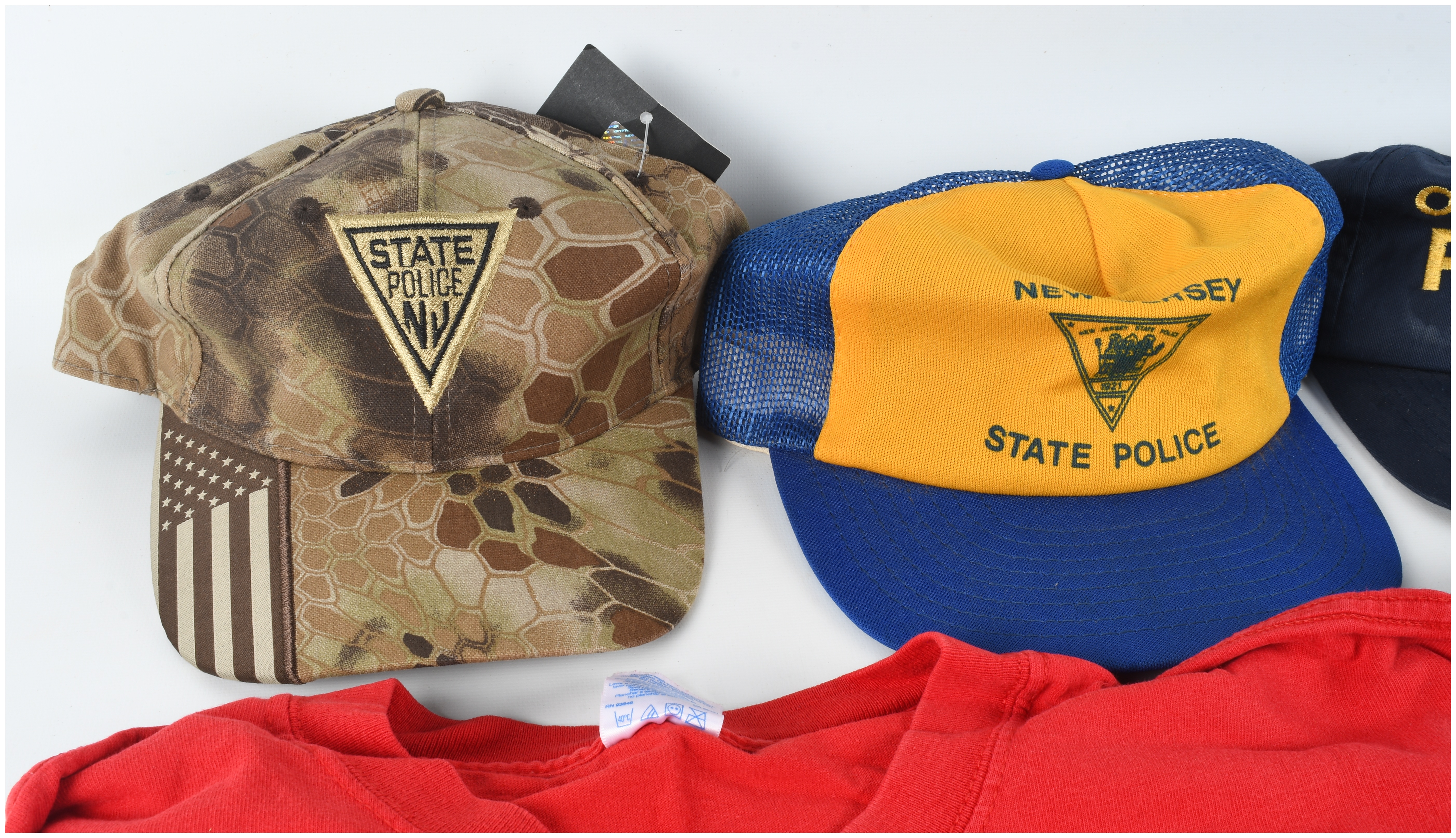 A Lot of 8 Law Enforcement Themed T-Shirts and Baseball Hats