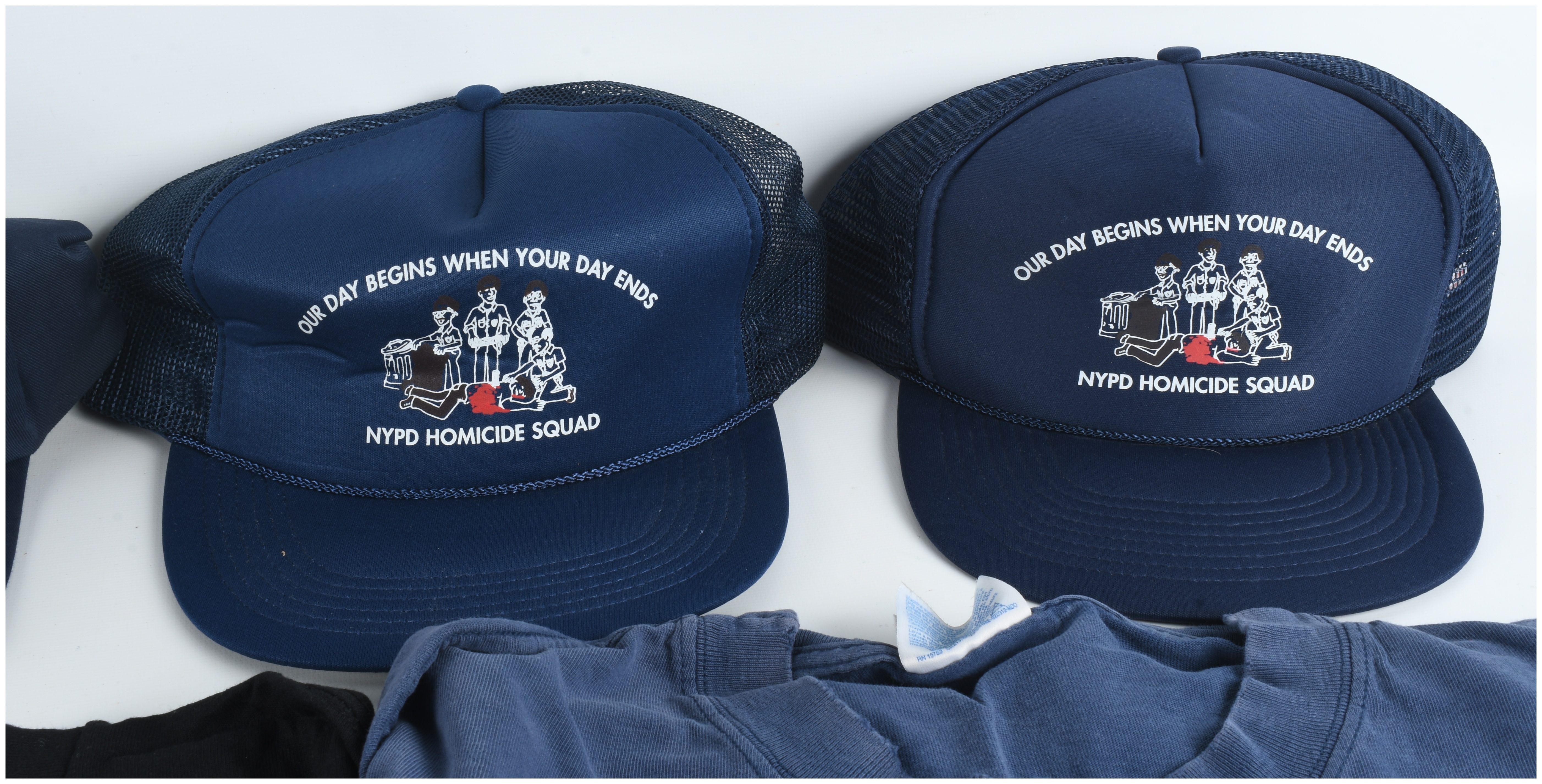 A Lot of 8 Law Enforcement Themed T-Shirts and Baseball Hats