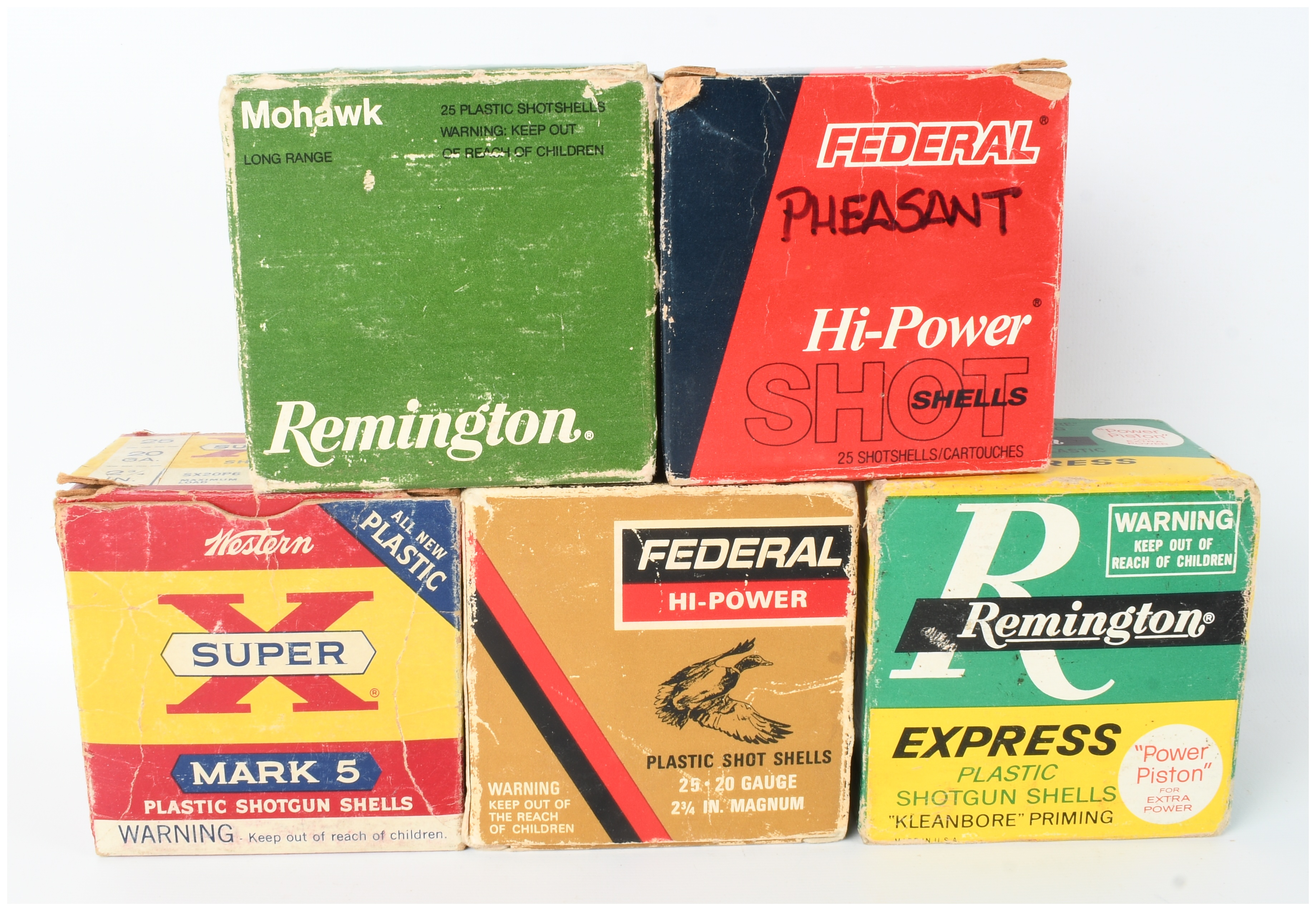 A Lot of 125 Rounds of Remington, Federal, and Western 20 Gauge Shotgun Ammunition